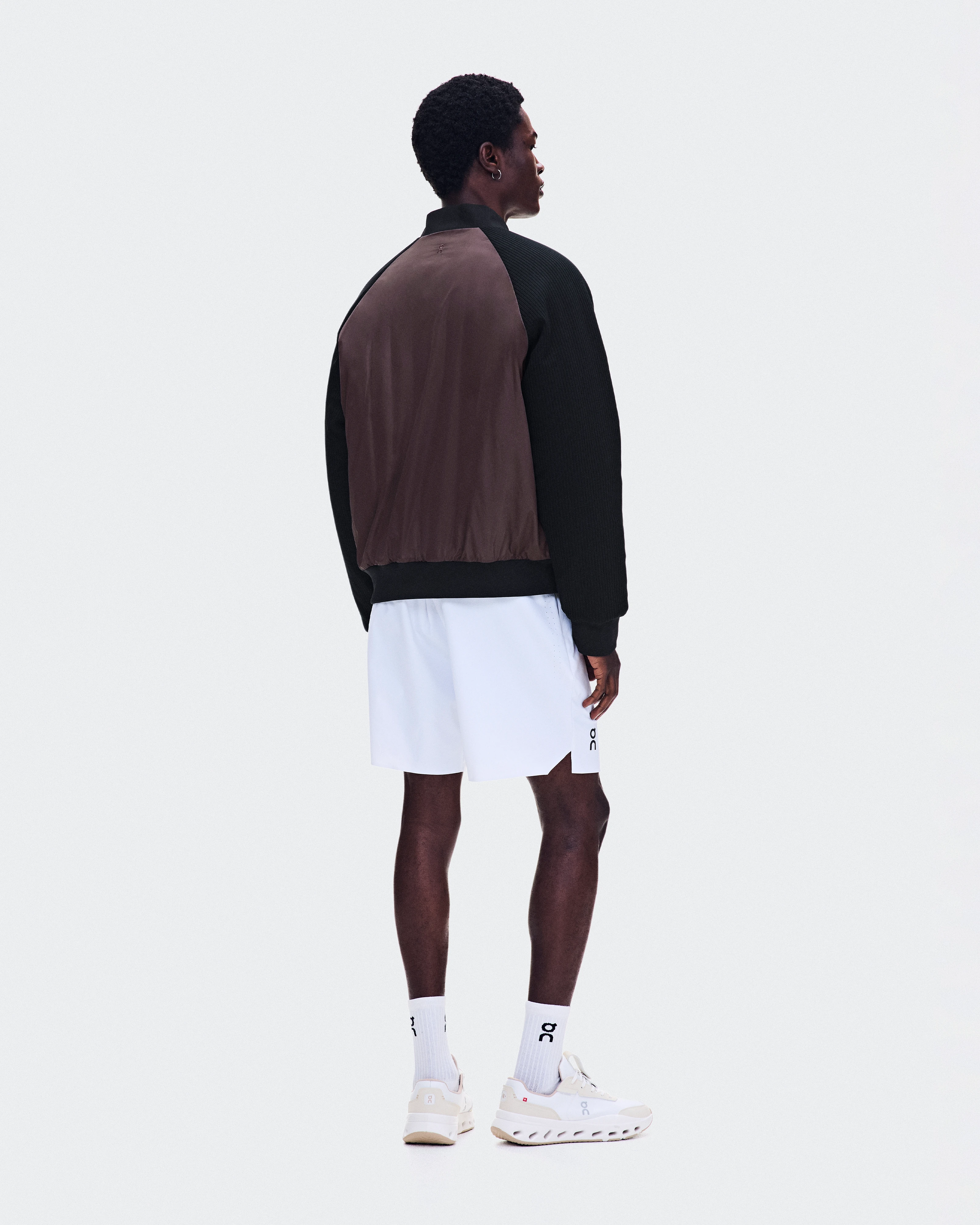On Courtside Bomber Mulberry & Black Homme Vestes
