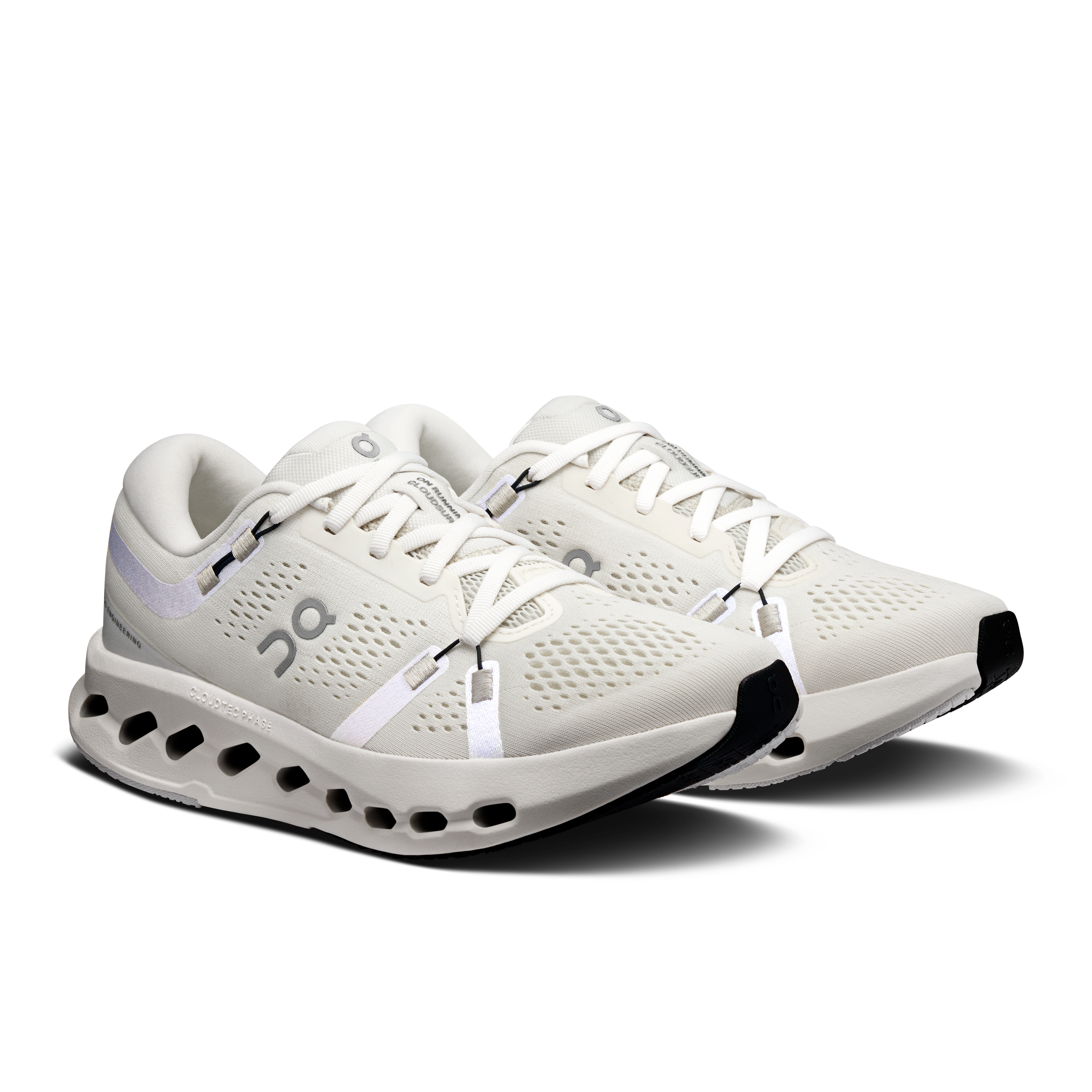 On Cloudsurfer 2 Wide Ivory & Ivory Femme Running sur route Chaussures