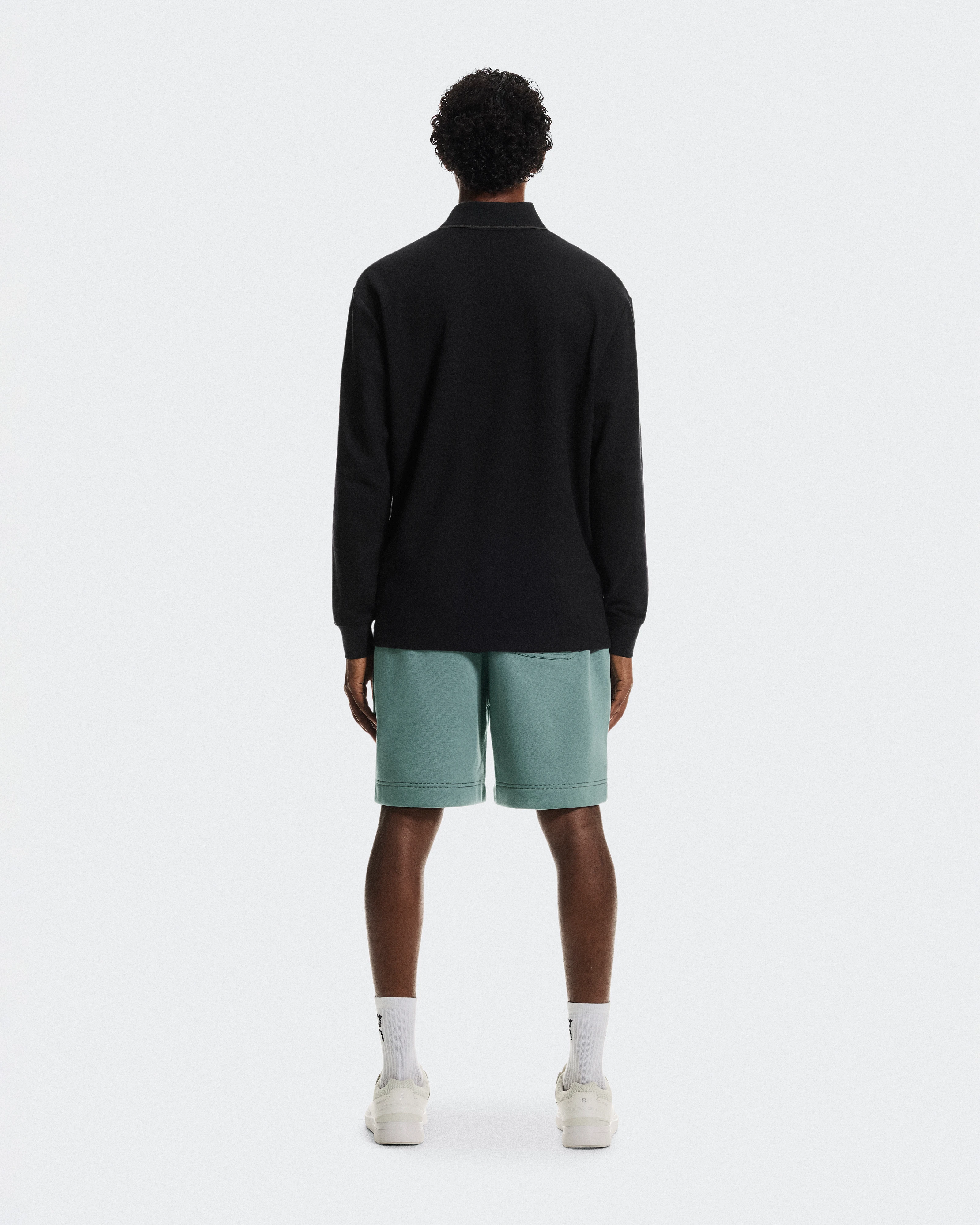 On Courtside Long-T Polo Black & Eclipse Homme Hauts et t-shirts