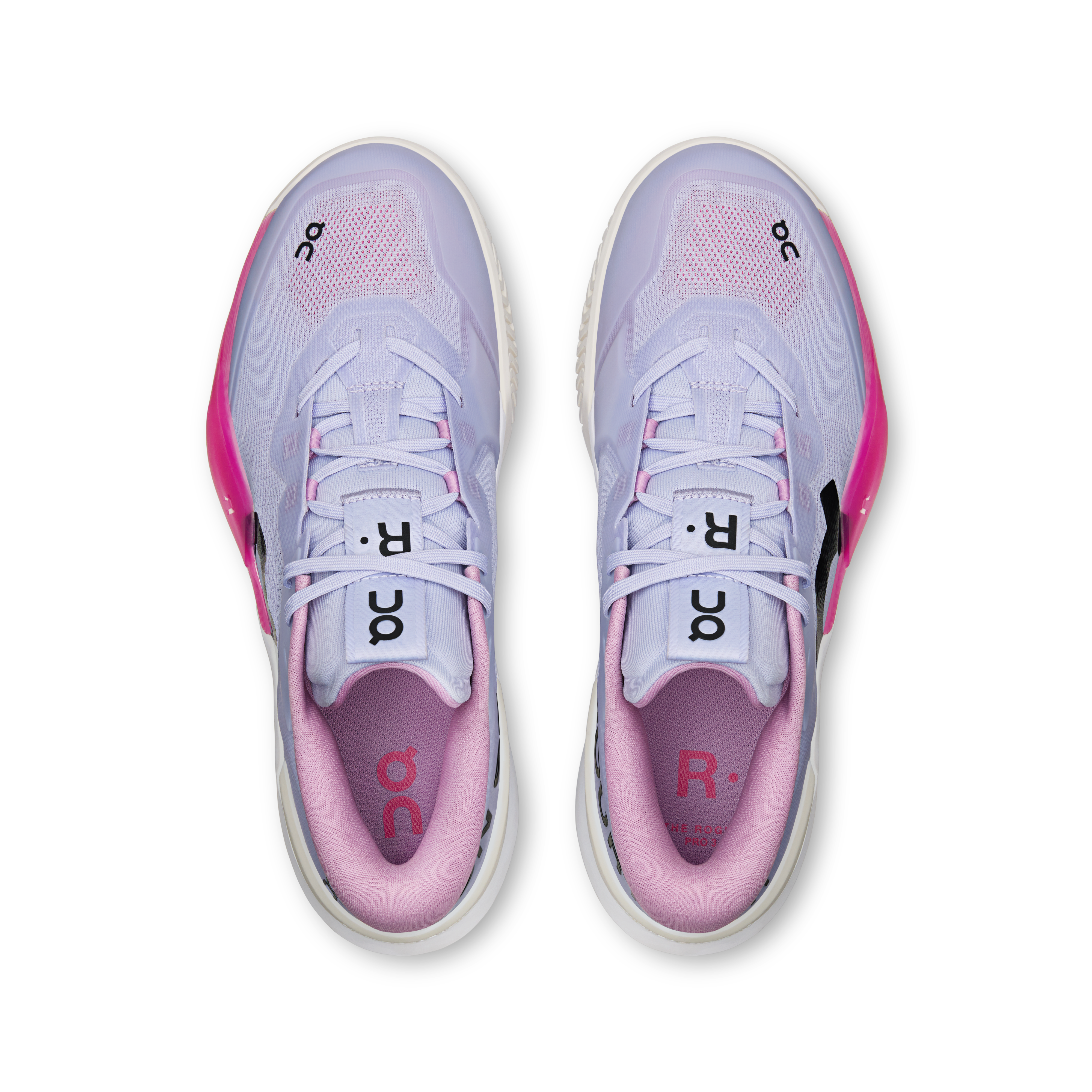 On THE ROGER Pro 3 Clay Thistle & Pink Femme Tennis Chaussures