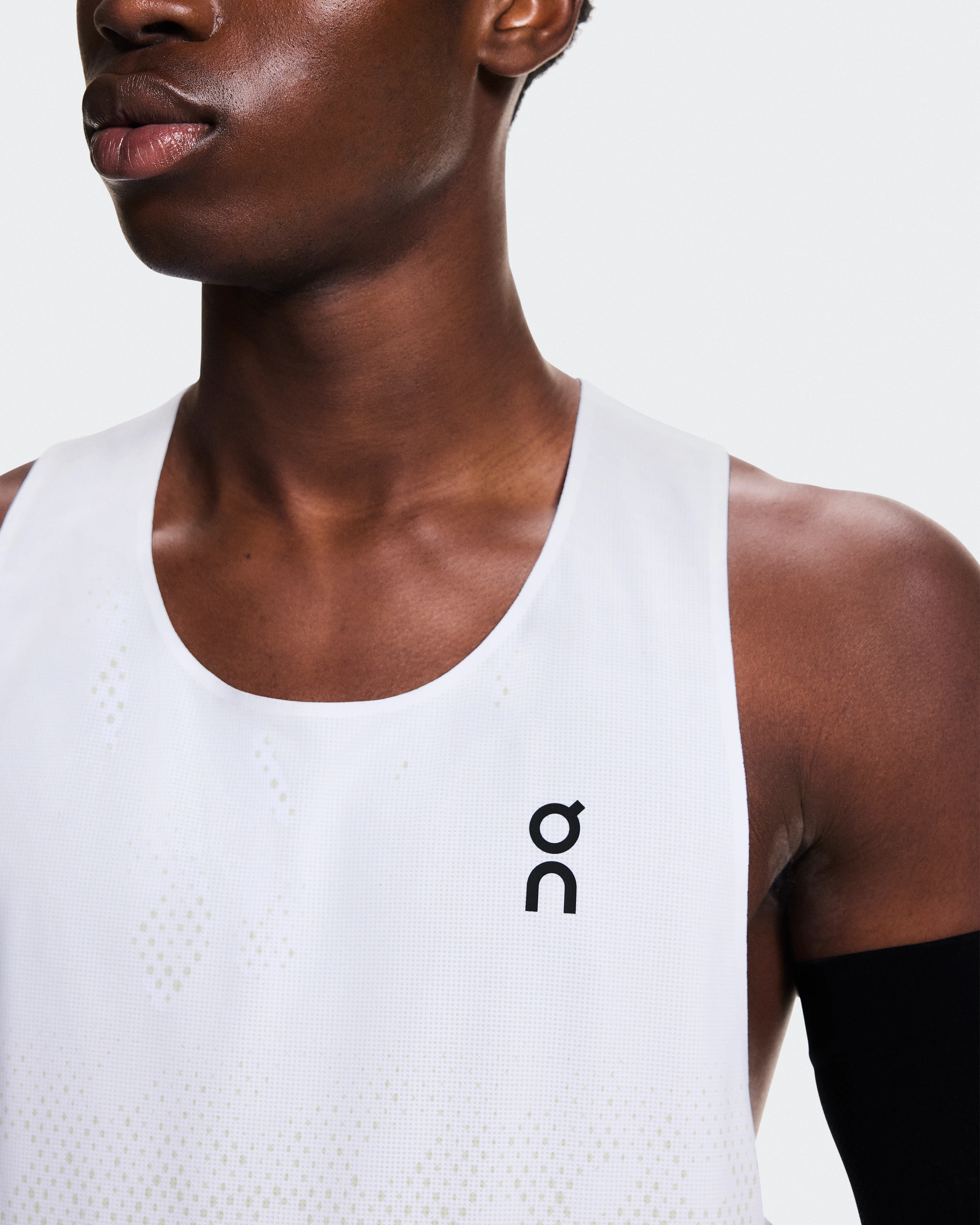 On Zero Singlet White & Lime Homme Hauts et t-shirts