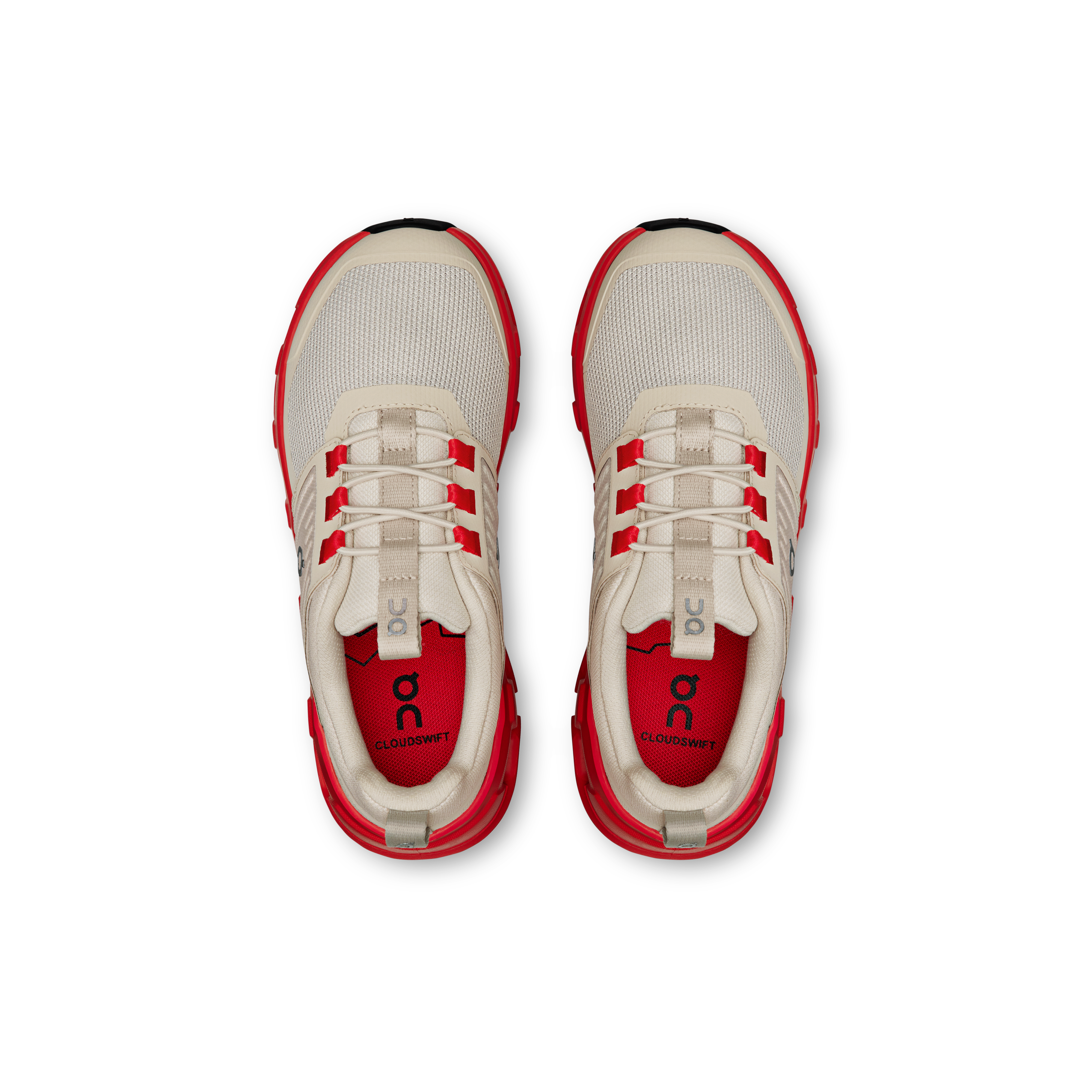 On Cloudswift Kids Desert & Red Enfant Active Life Chaussures