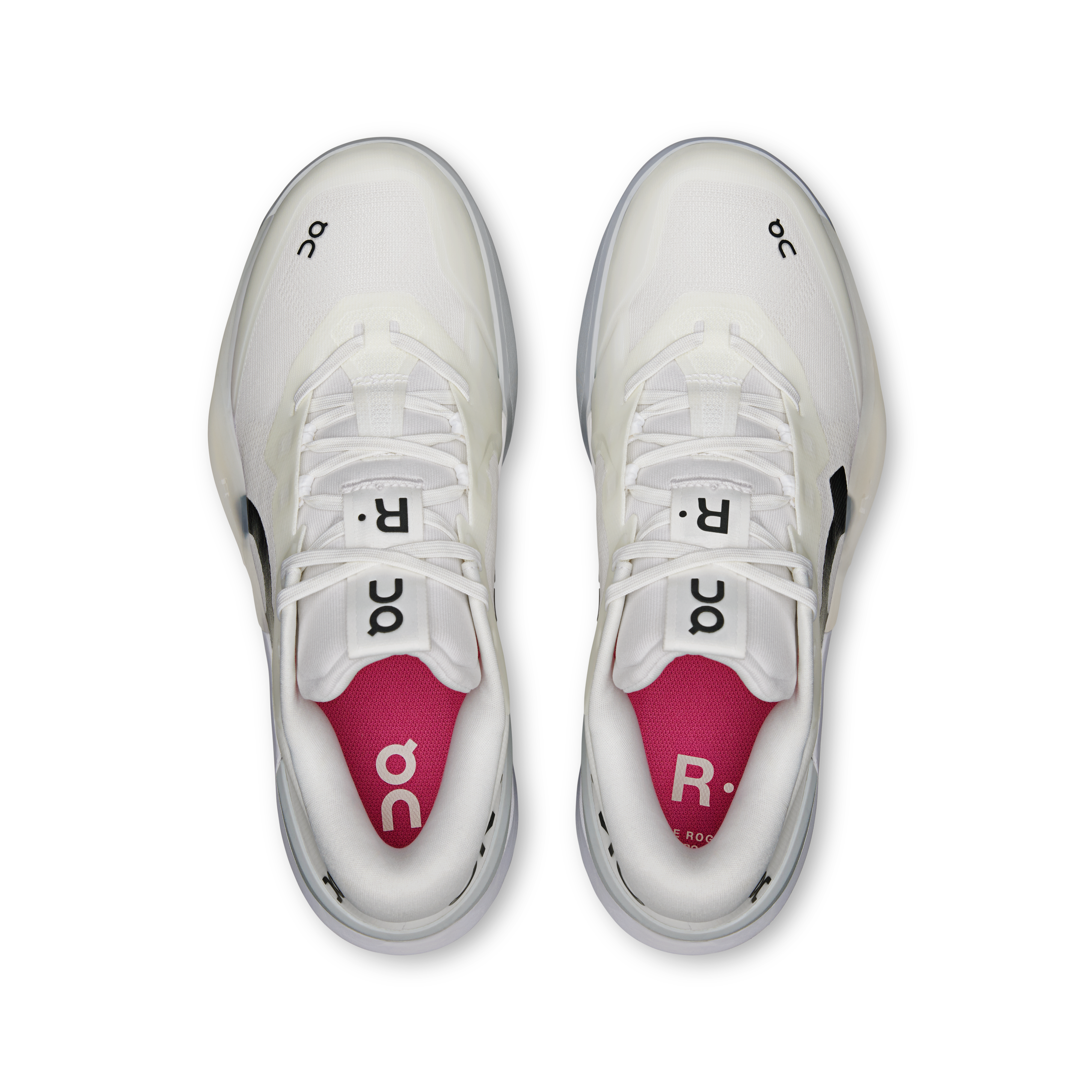On THE ROGER Pro 3 White & Pink Femme Tennis Chaussures