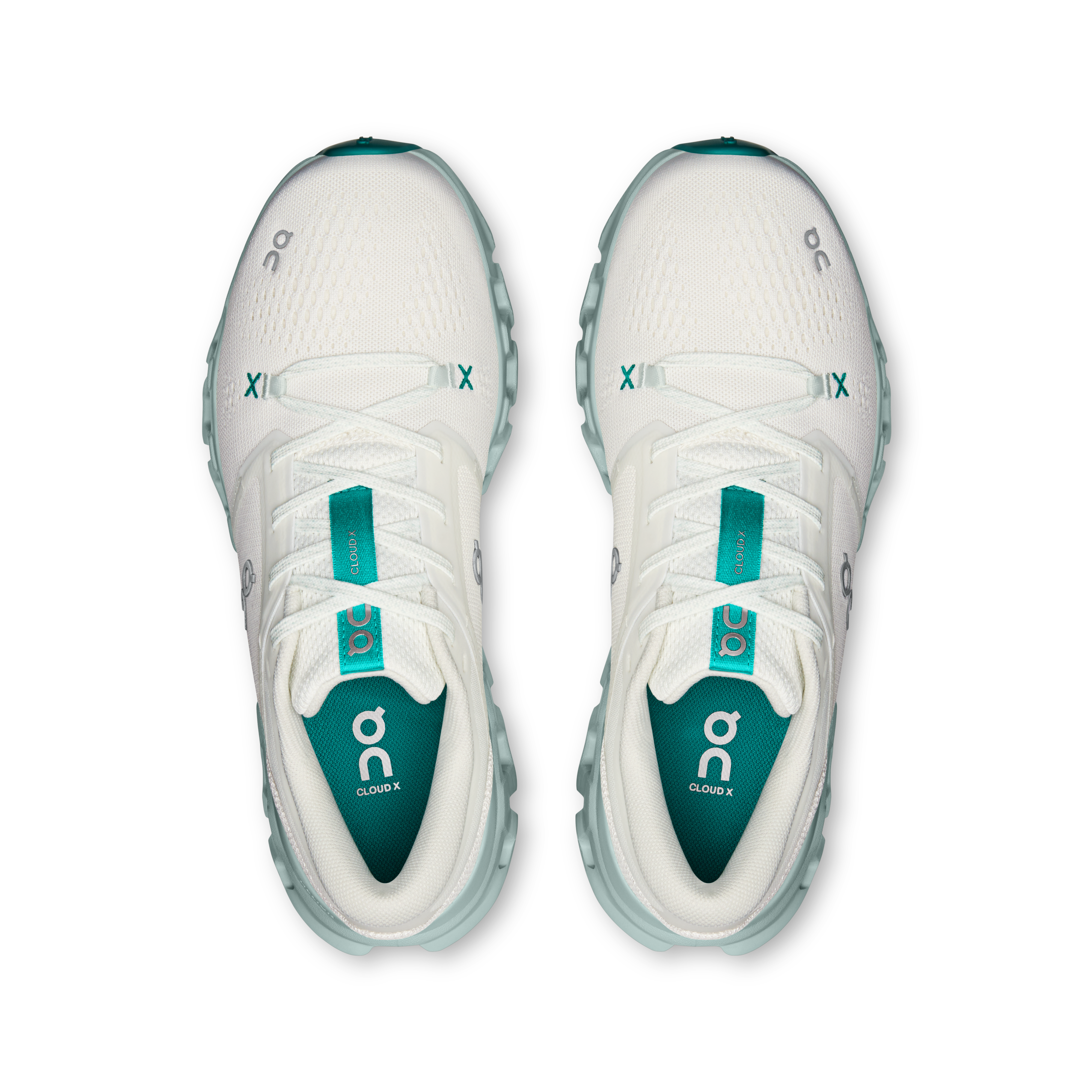 On Cloud X 5 Ivory & Surf Femme Active Life Chaussures