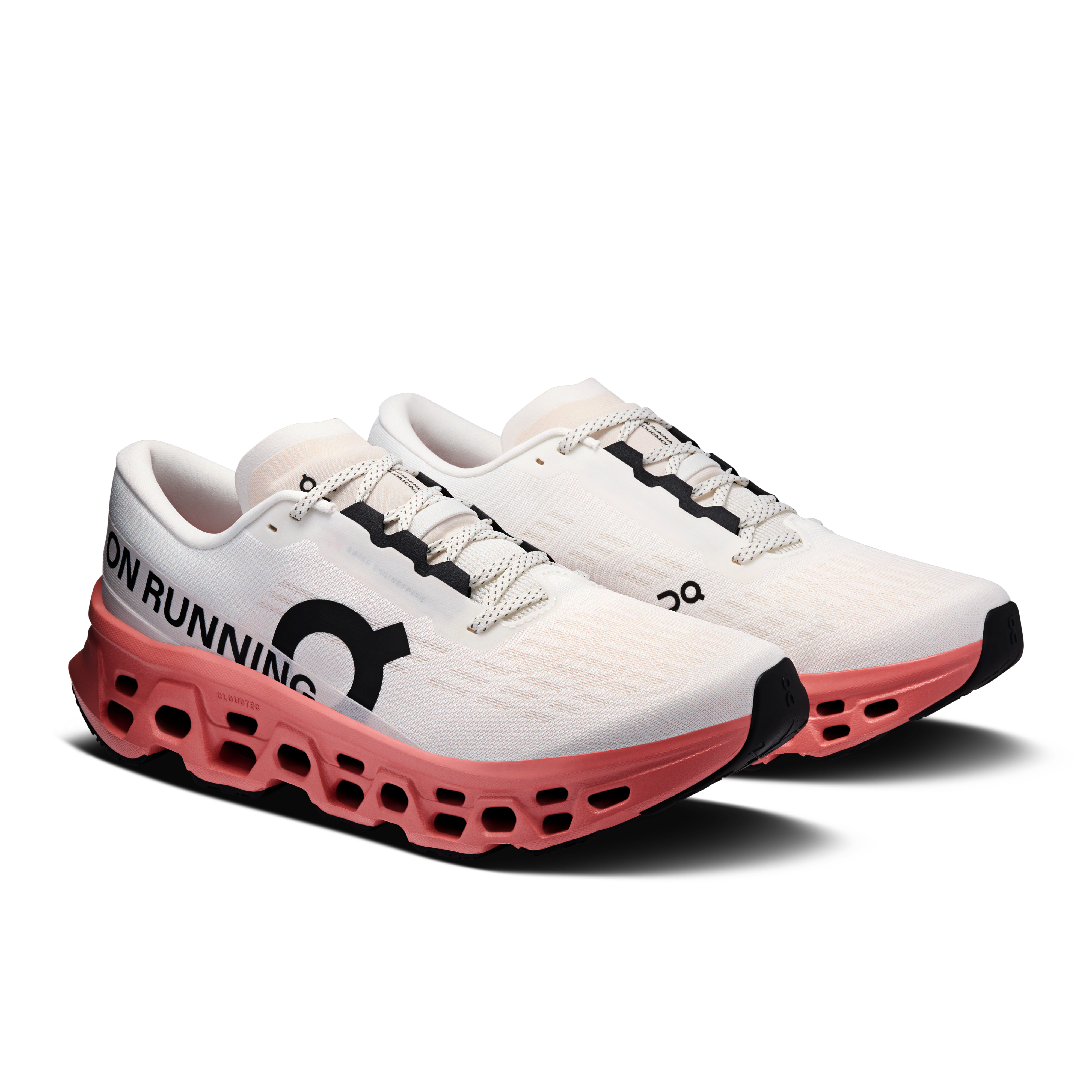 On Cloudmonster 3 Ivory & Dustrose Homme Running sur route Chaussures