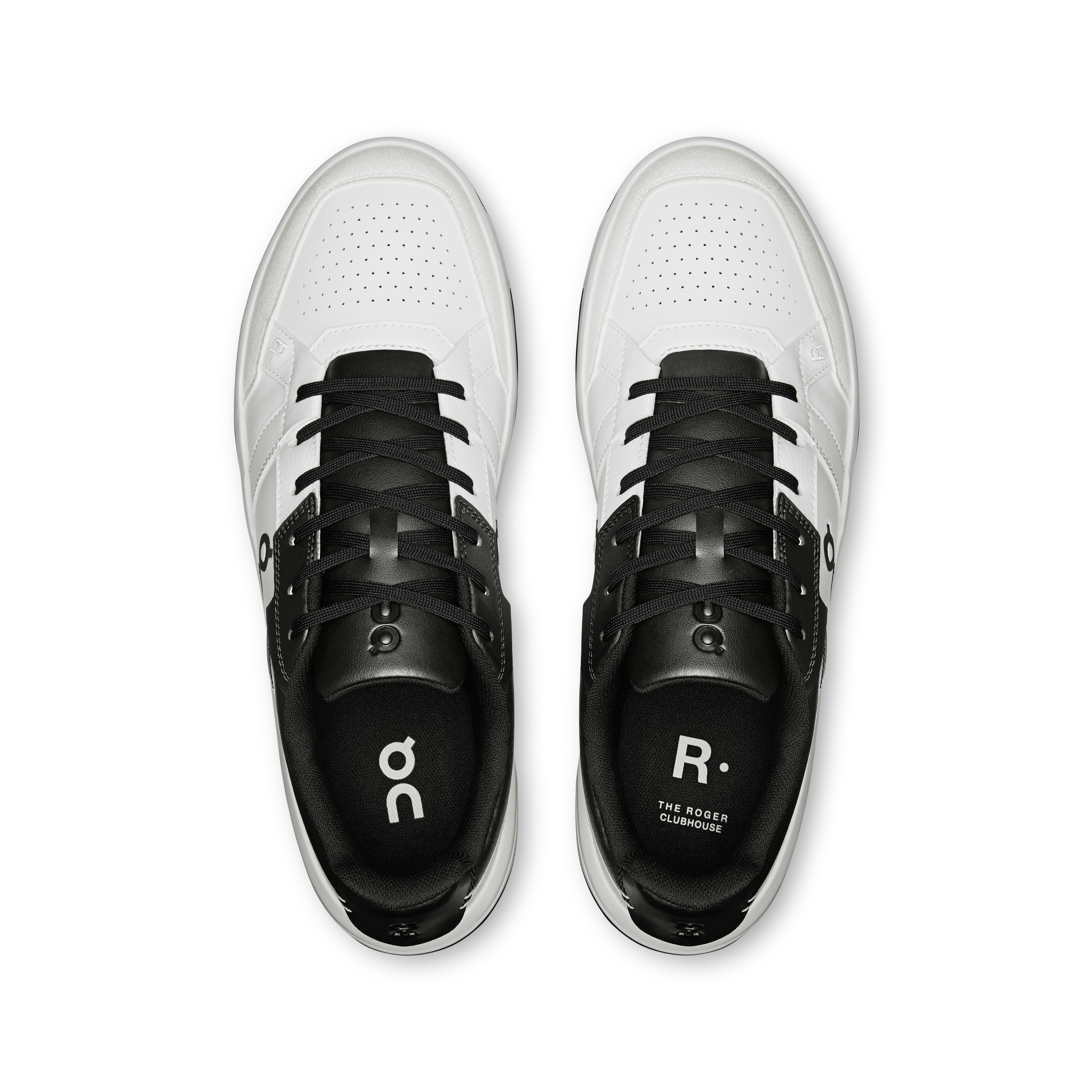On THE ROGER Clubhouse White & Black Homme Tennis Chaussures