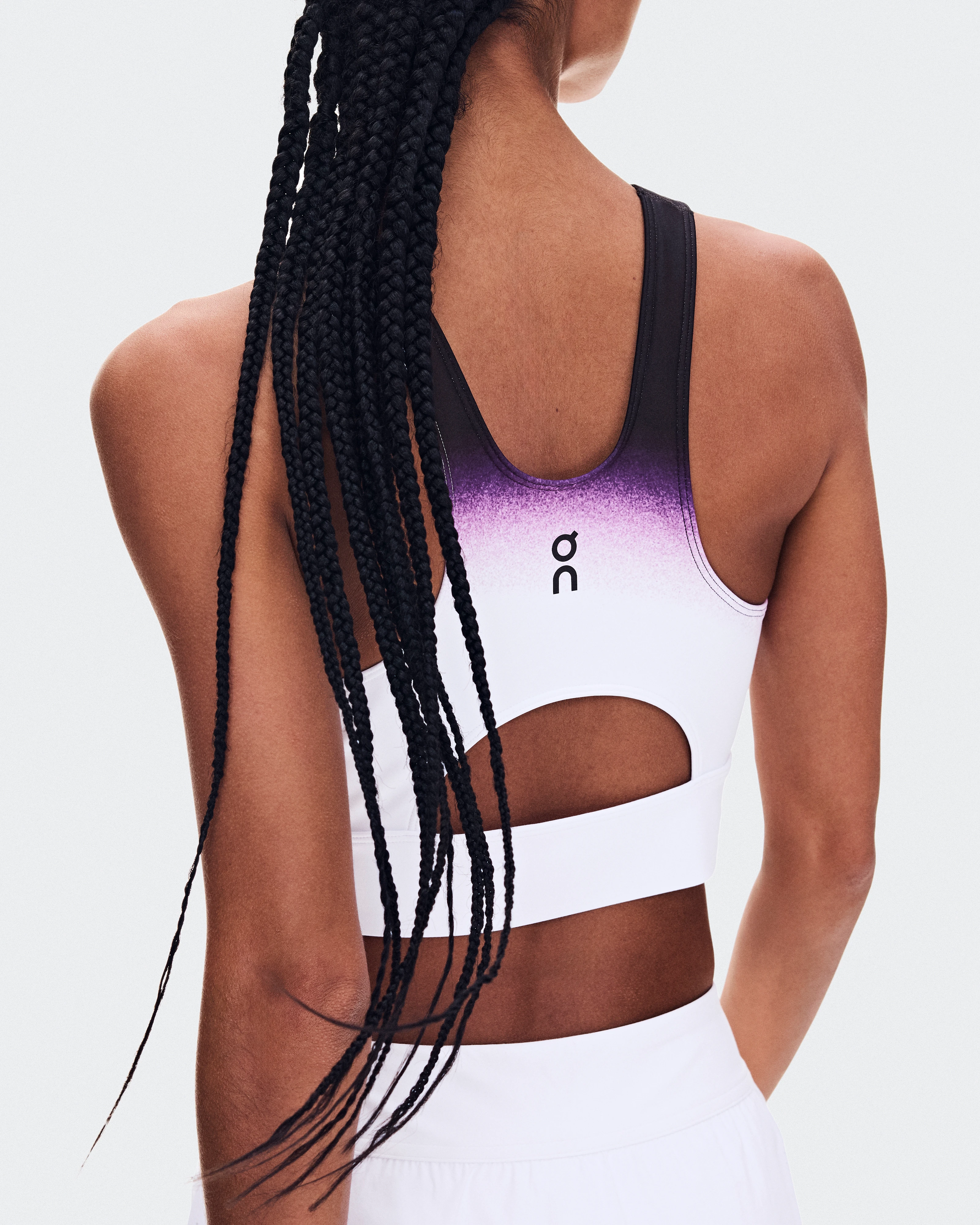 On Court Crop Top Swing White & Cassis Femme Hauts et t-shirts