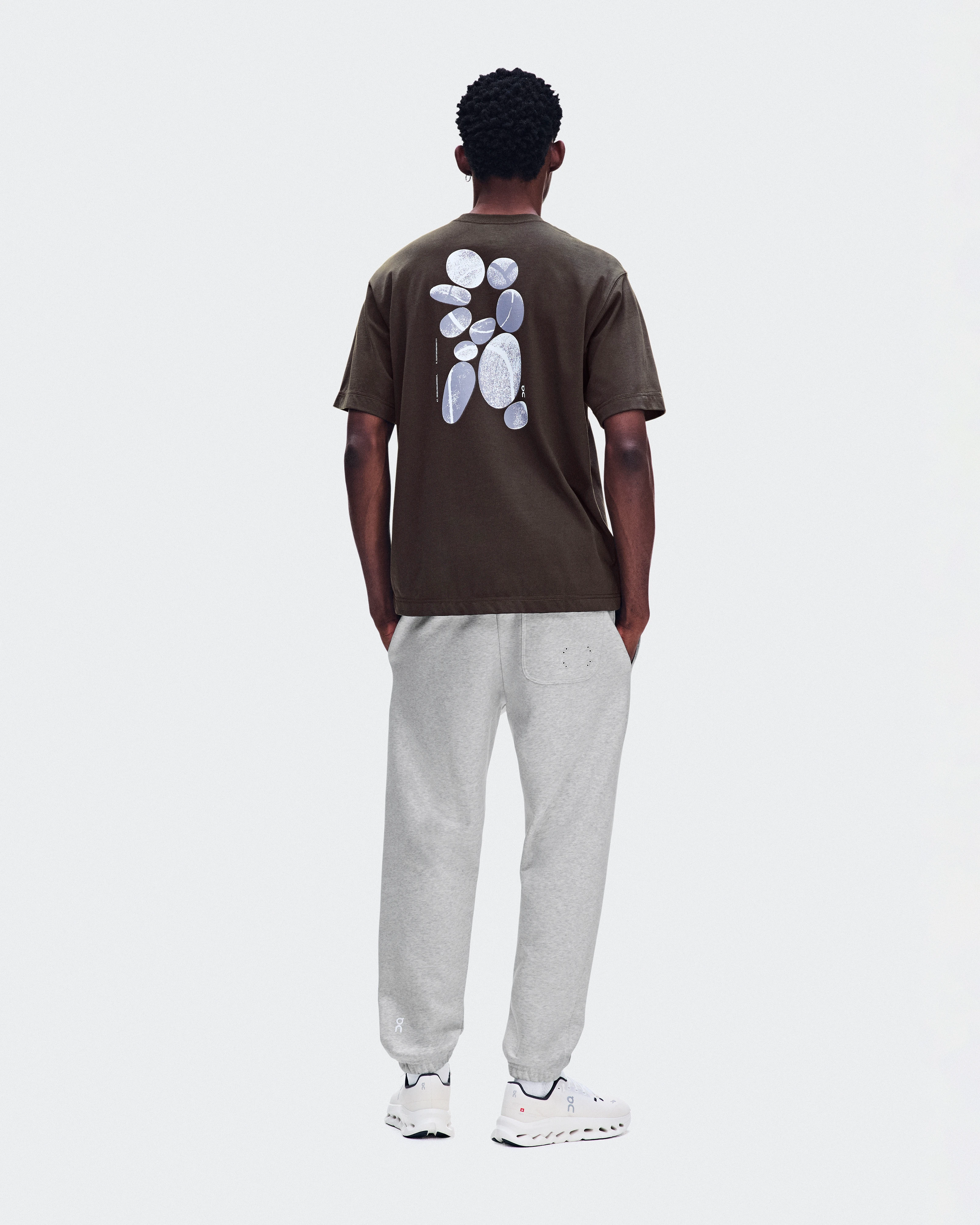 On Club Collective-T Ascent Espresso Homme Hauts et t-shirts