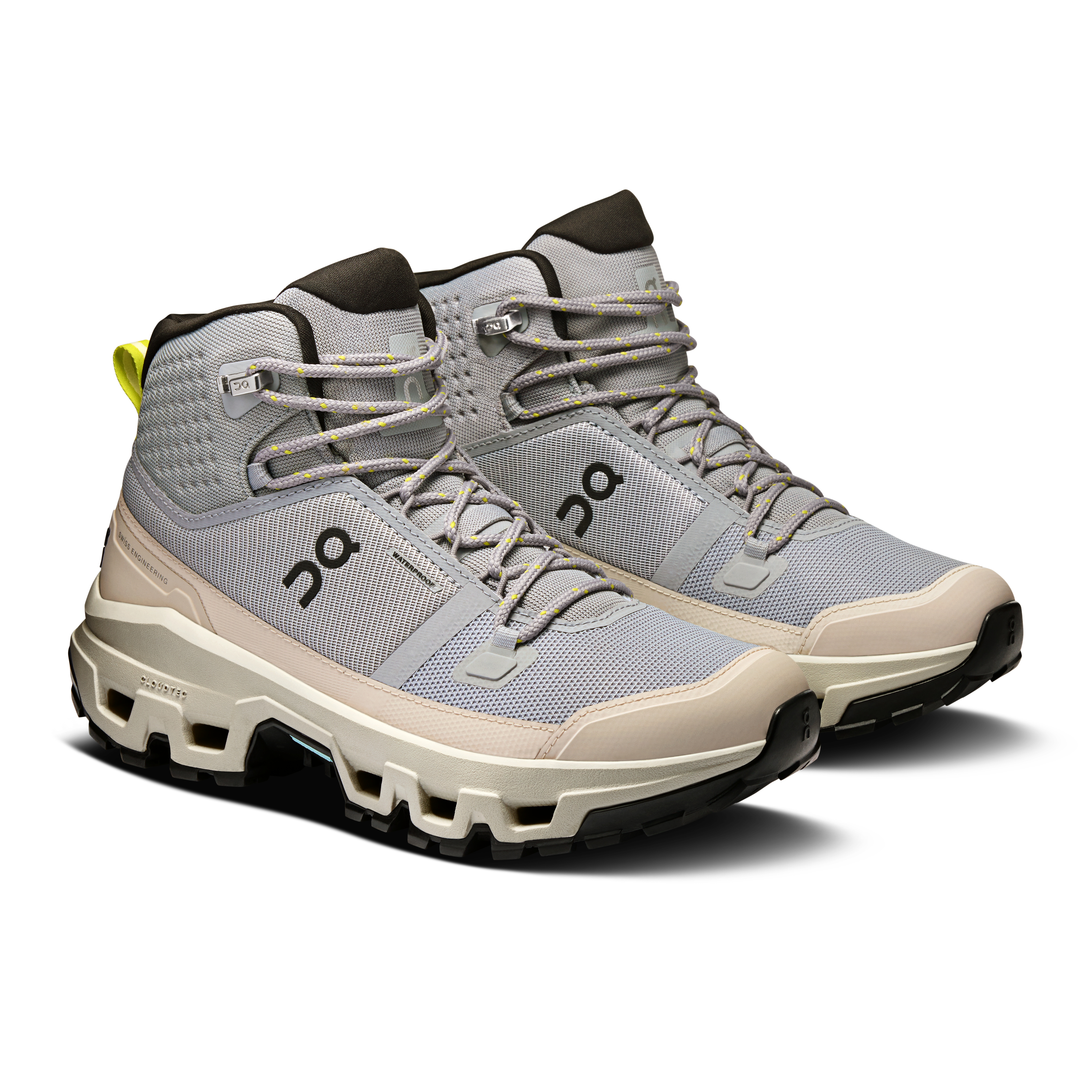 On Cloudrock Mid Waterproof Alloy & Ice Femme Randonnée Chaussures
