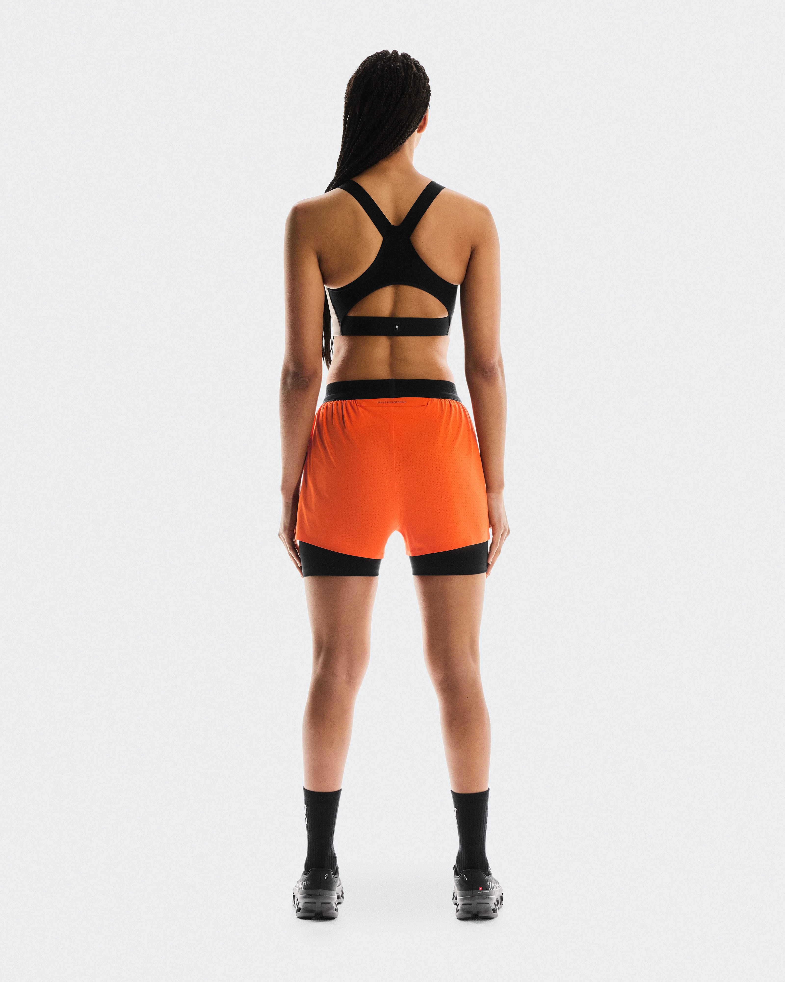 On Performance Bra AOP Cinder & Black Femme Brassières