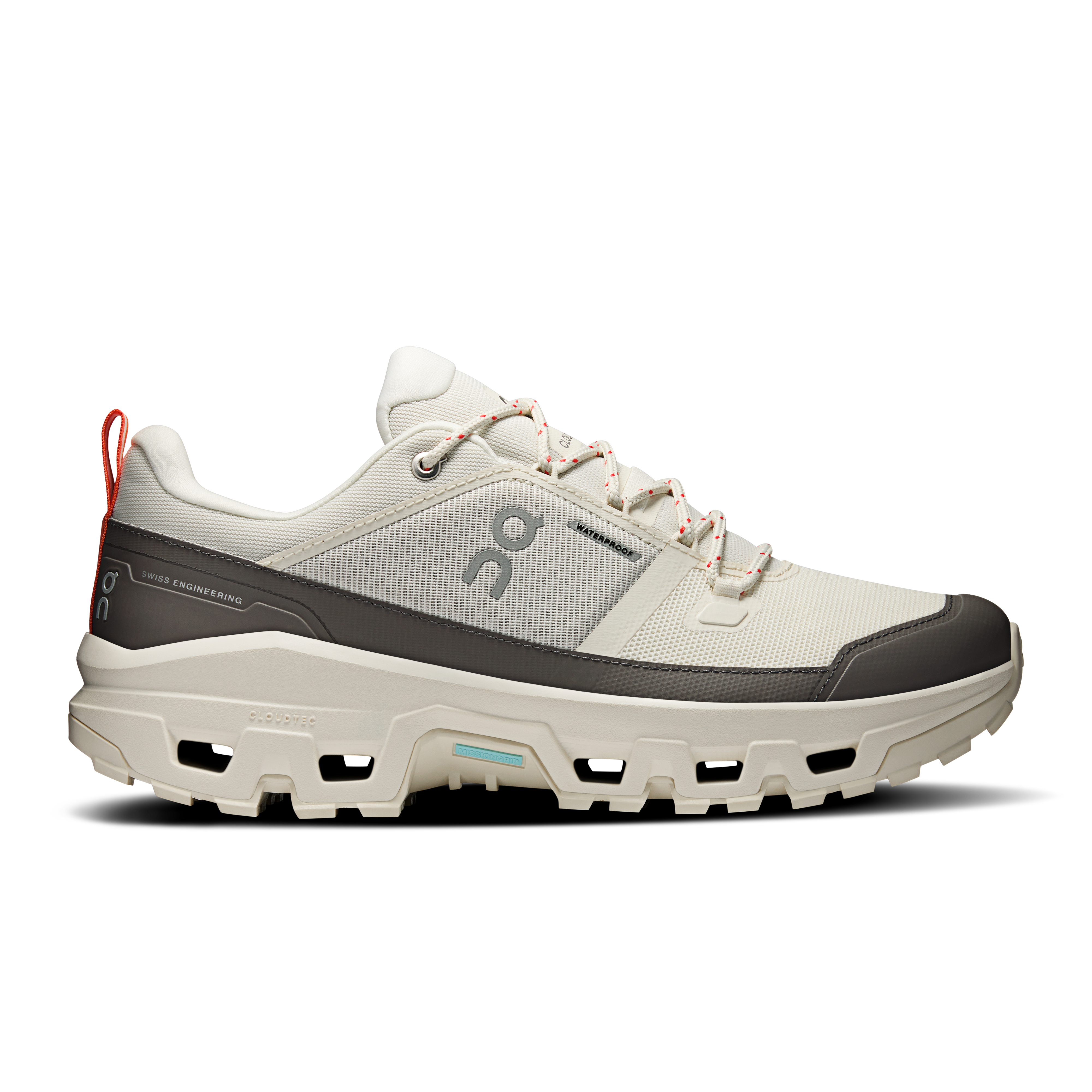 On Cloudrock Low Waterproof Ivory & Ivory Homme – Randonnée, Missiongrip™, terrain mixte Chaussures