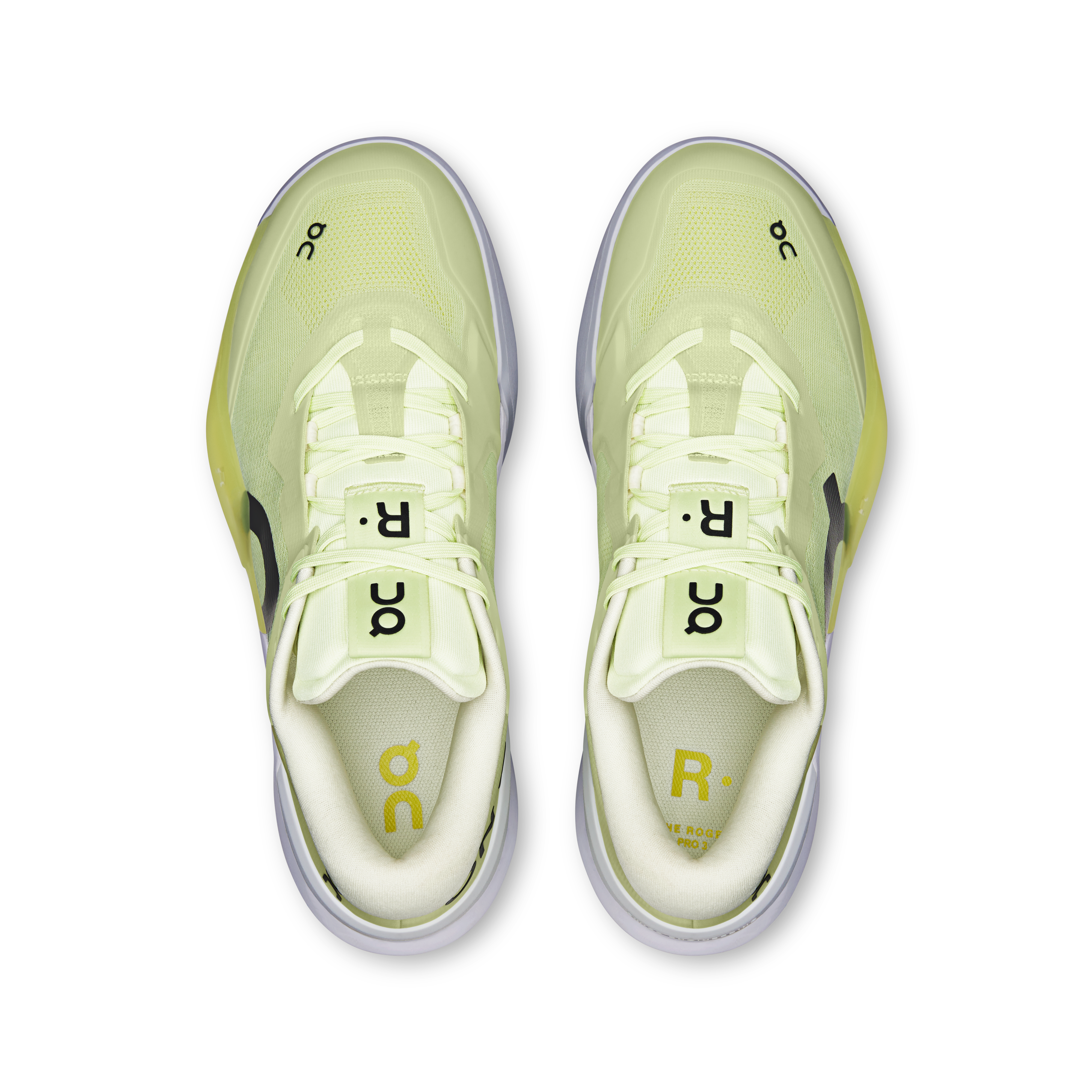 On THE ROGER Pro 3 Linen & Lime Femme Tennis Chaussures