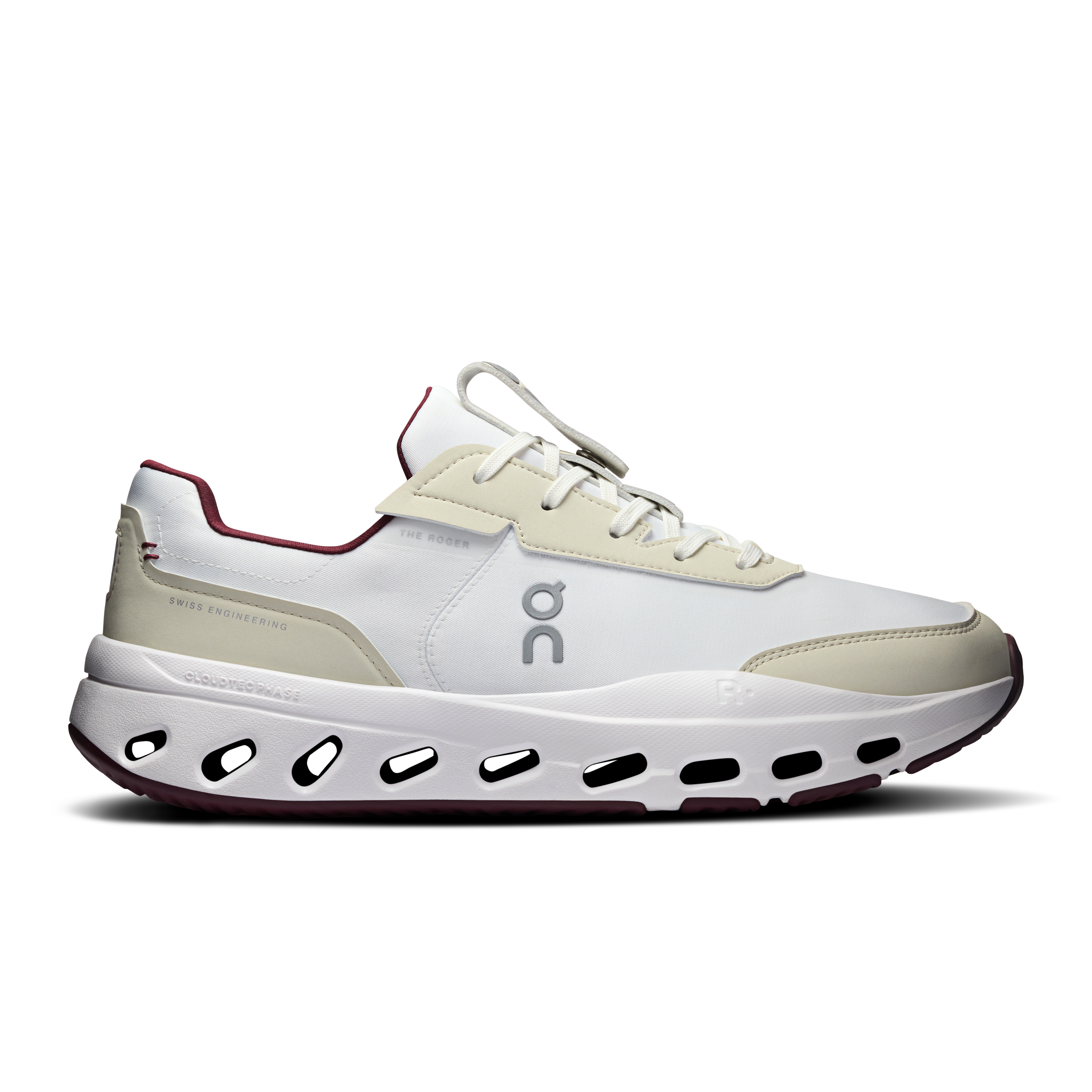 On THE ROGER Wildcard Ivory & Maroon Homme – Lifestyle, quotidien Chaussures