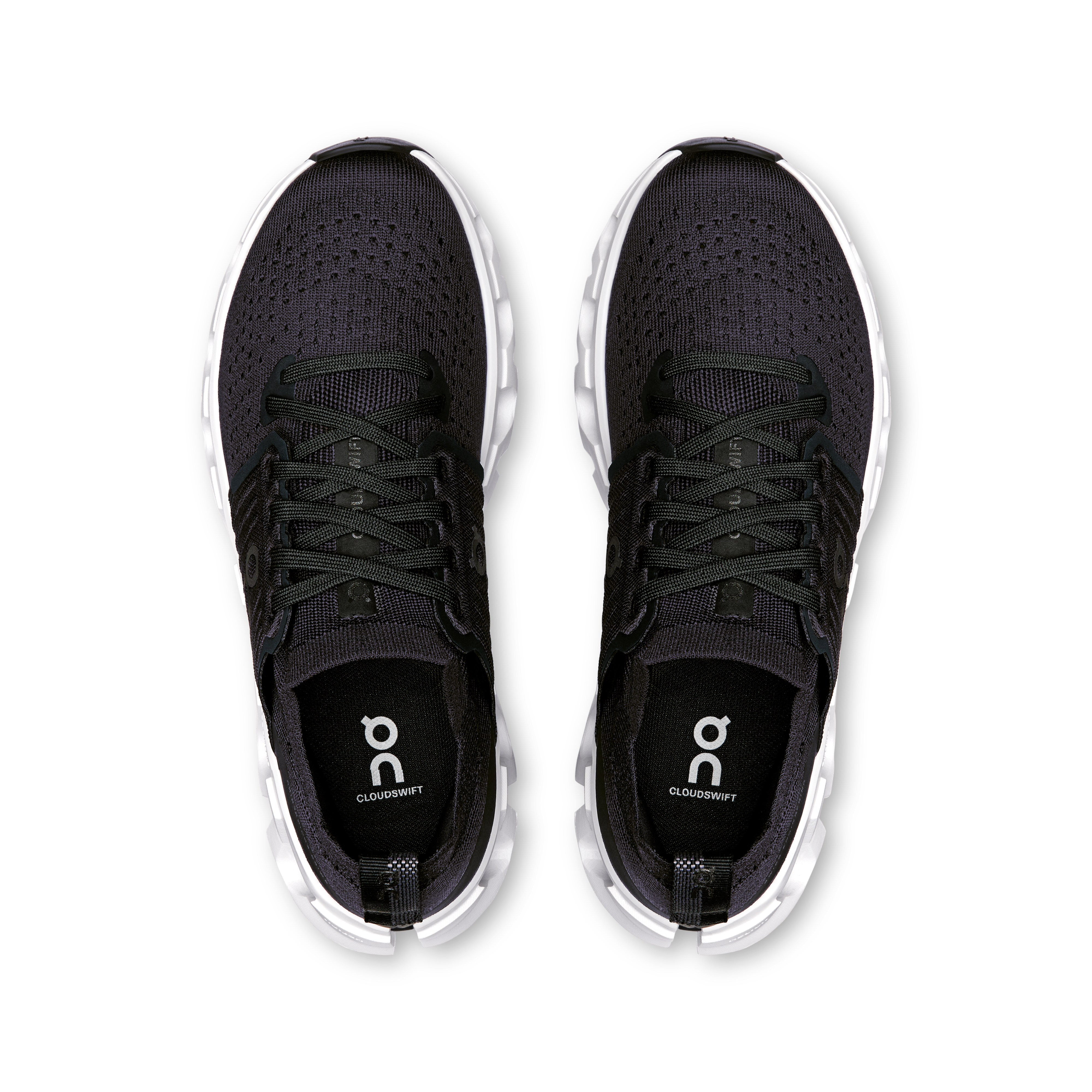 On Cloudswift 4 Black & White Femme Running sur route Chaussures