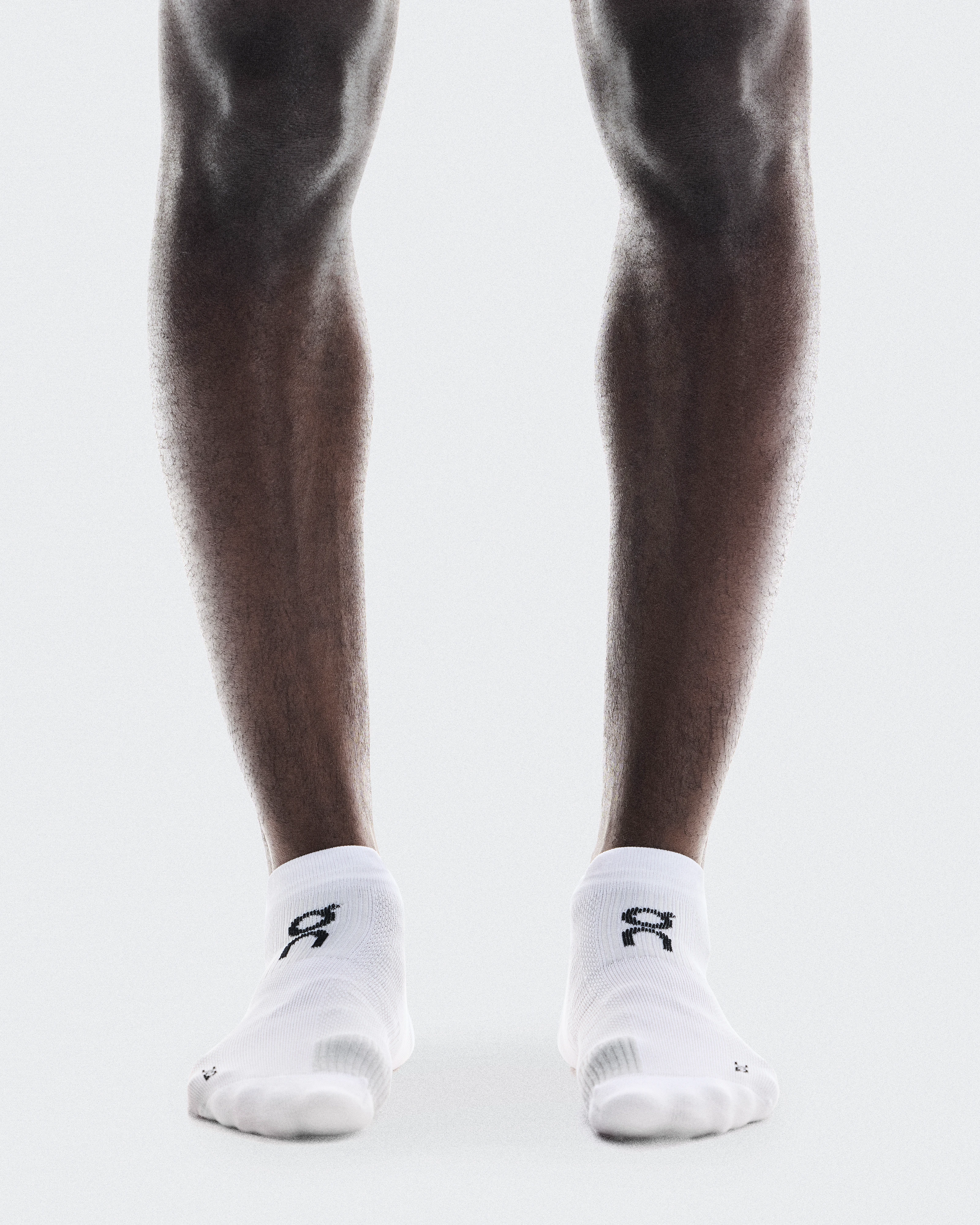 On Performance Run Sock Low White & Glacier Unisexe Chaussettes