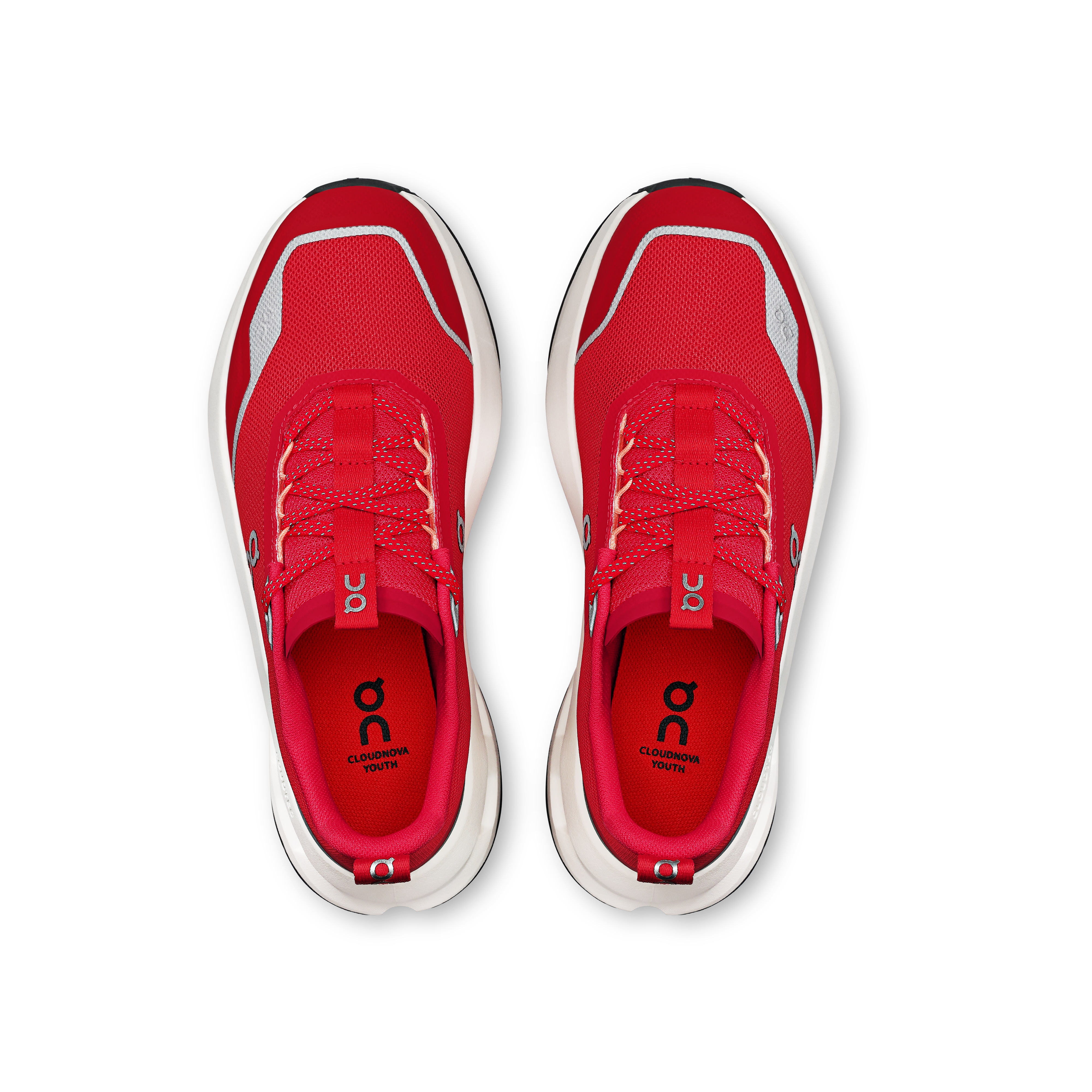 On Cloudnova Youth Red & Terra Ados Active Life Chaussures