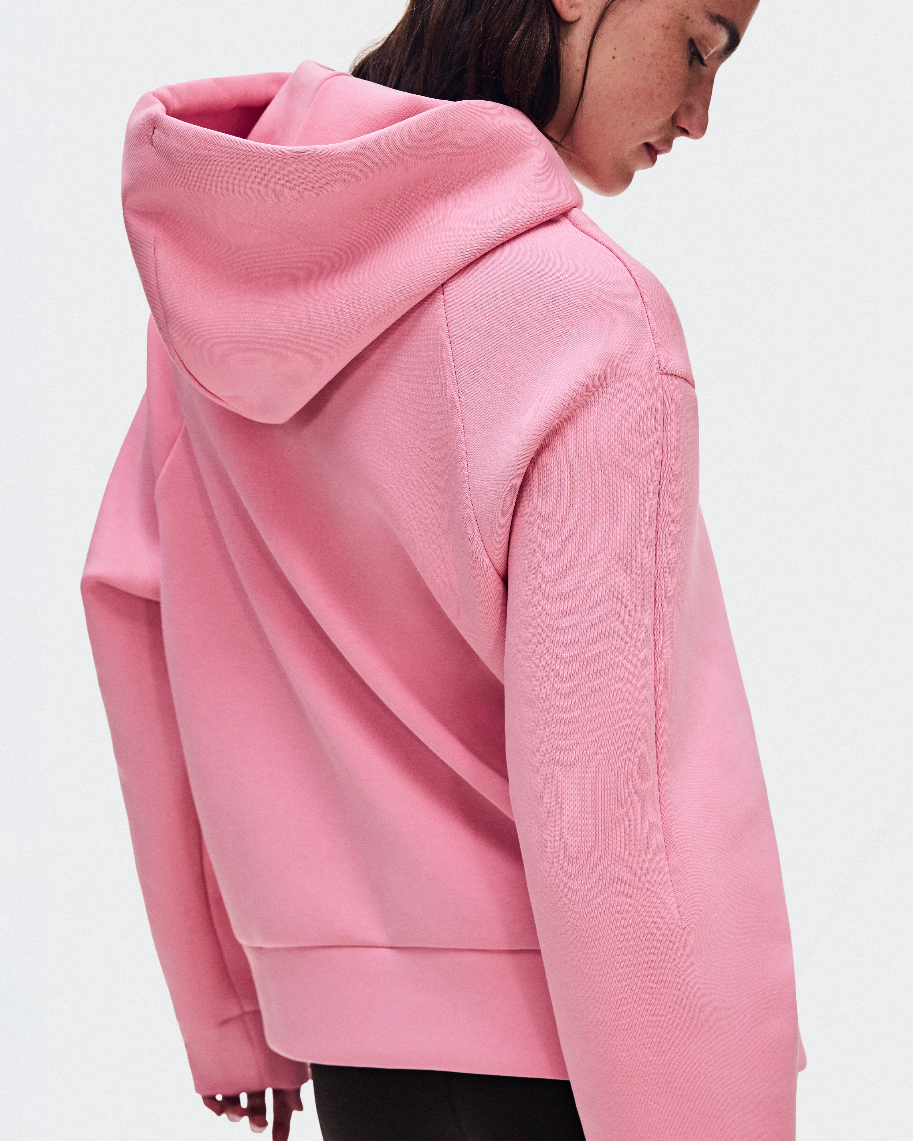 On Focus Tech Zip Hoodie Magnolia Femme Sweats à capuche et sweats