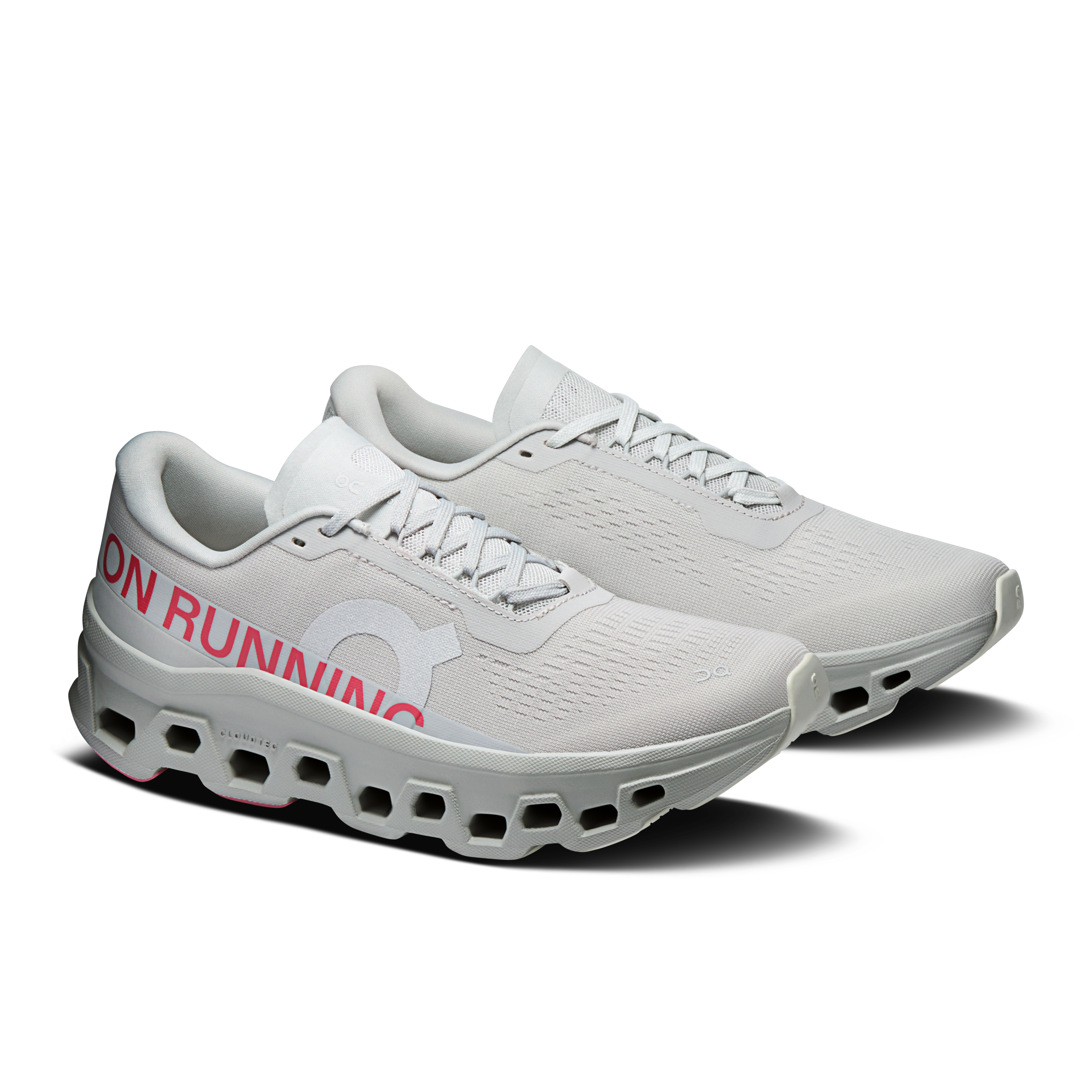 On Cloudmonster 1 Silver & Camellia Femme Active Life Chaussures
