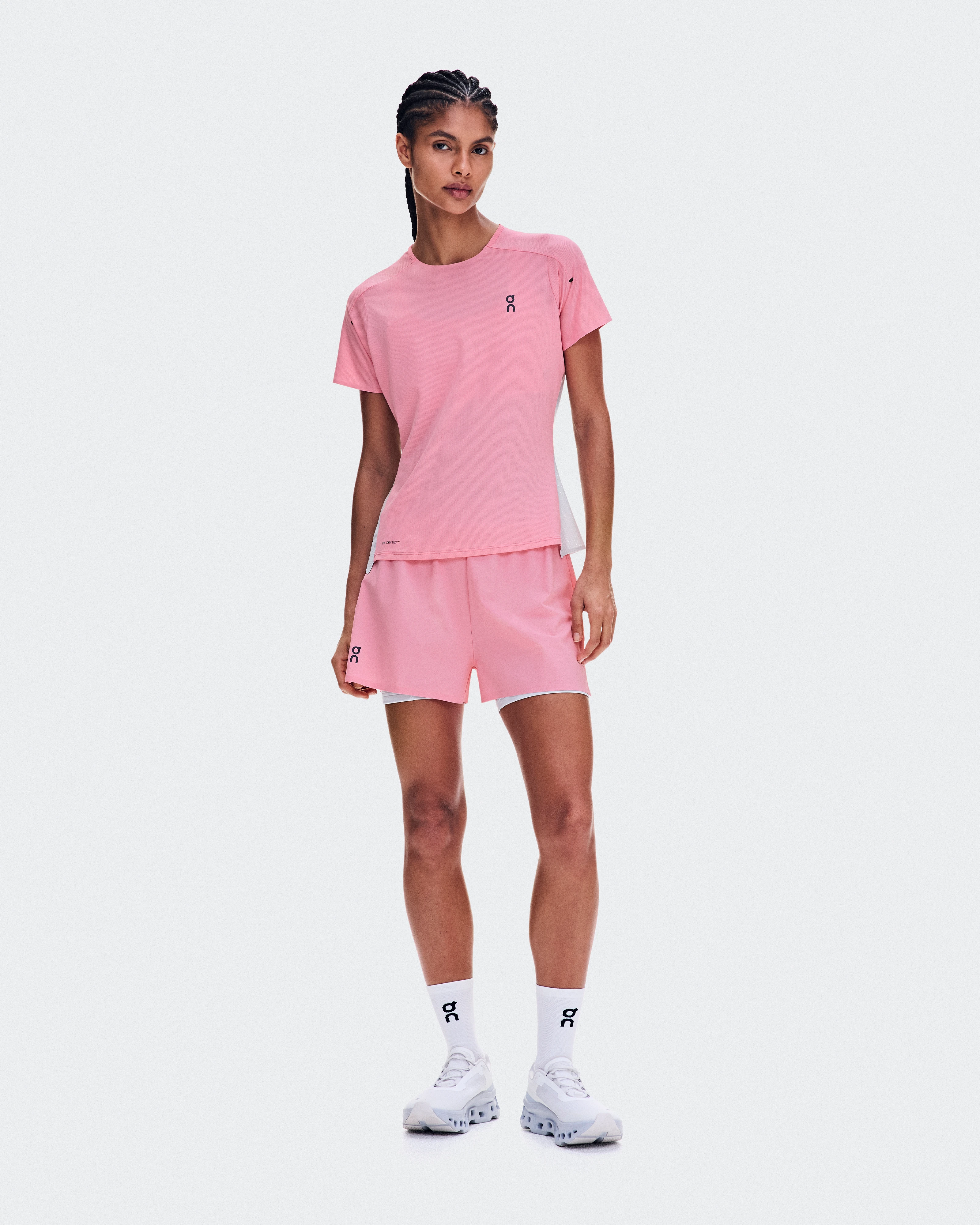 On Performance-T Magnolia & Glacier Femme Hauts et t-shirts