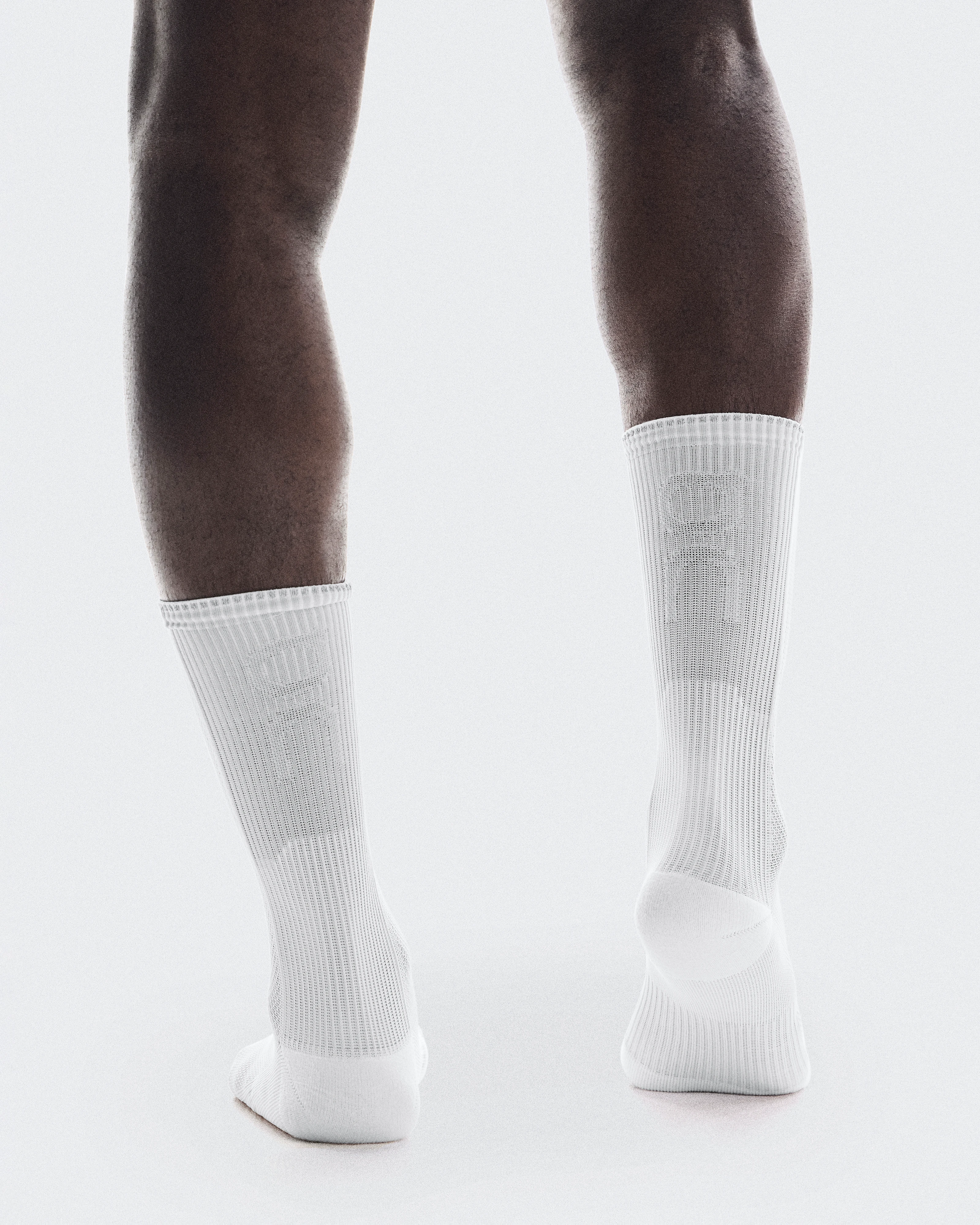 On Performance Run Sock High White & Glacier Unisexe Chaussettes