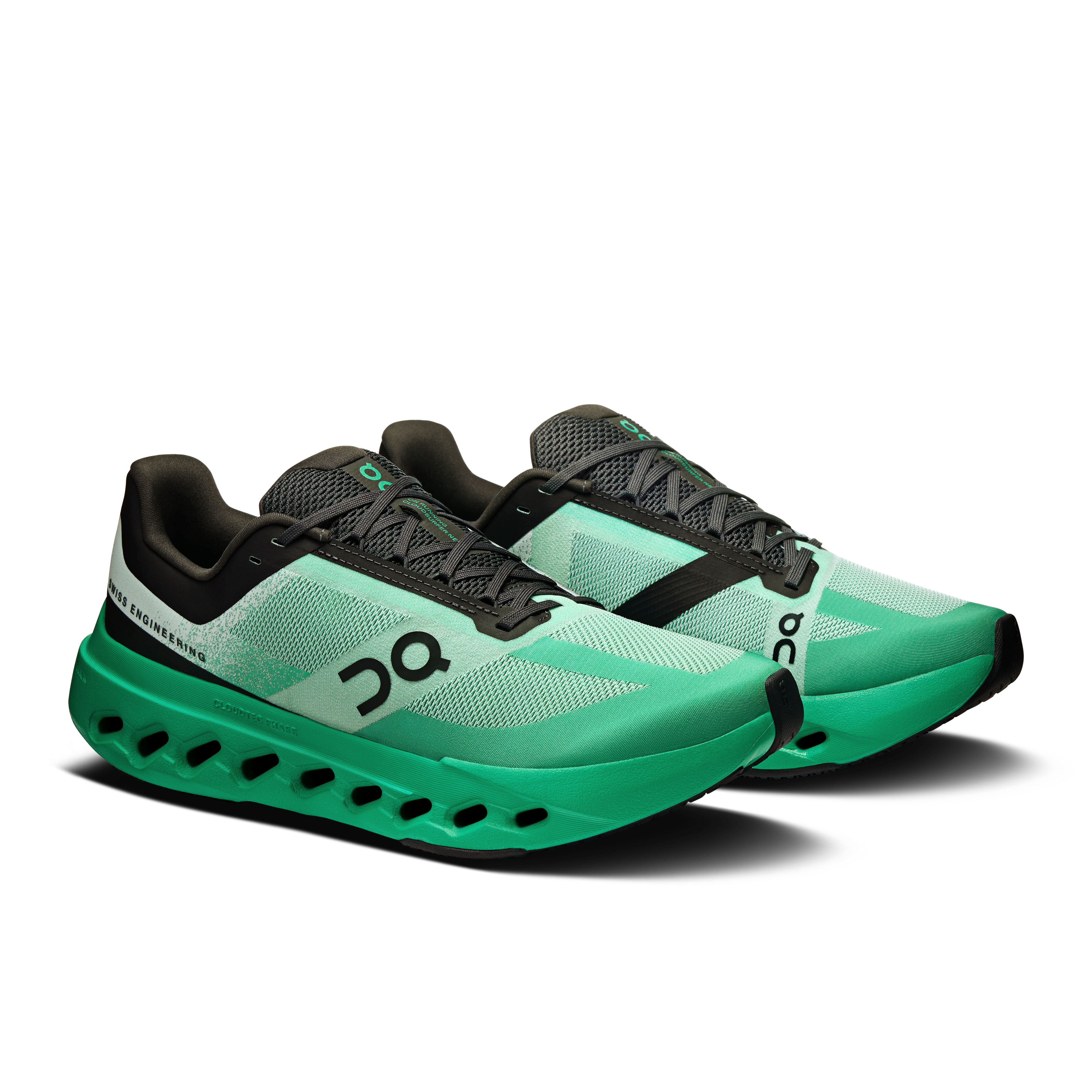 On Cloudsurfer Next Mint & Black Homme Running sur route Chaussures