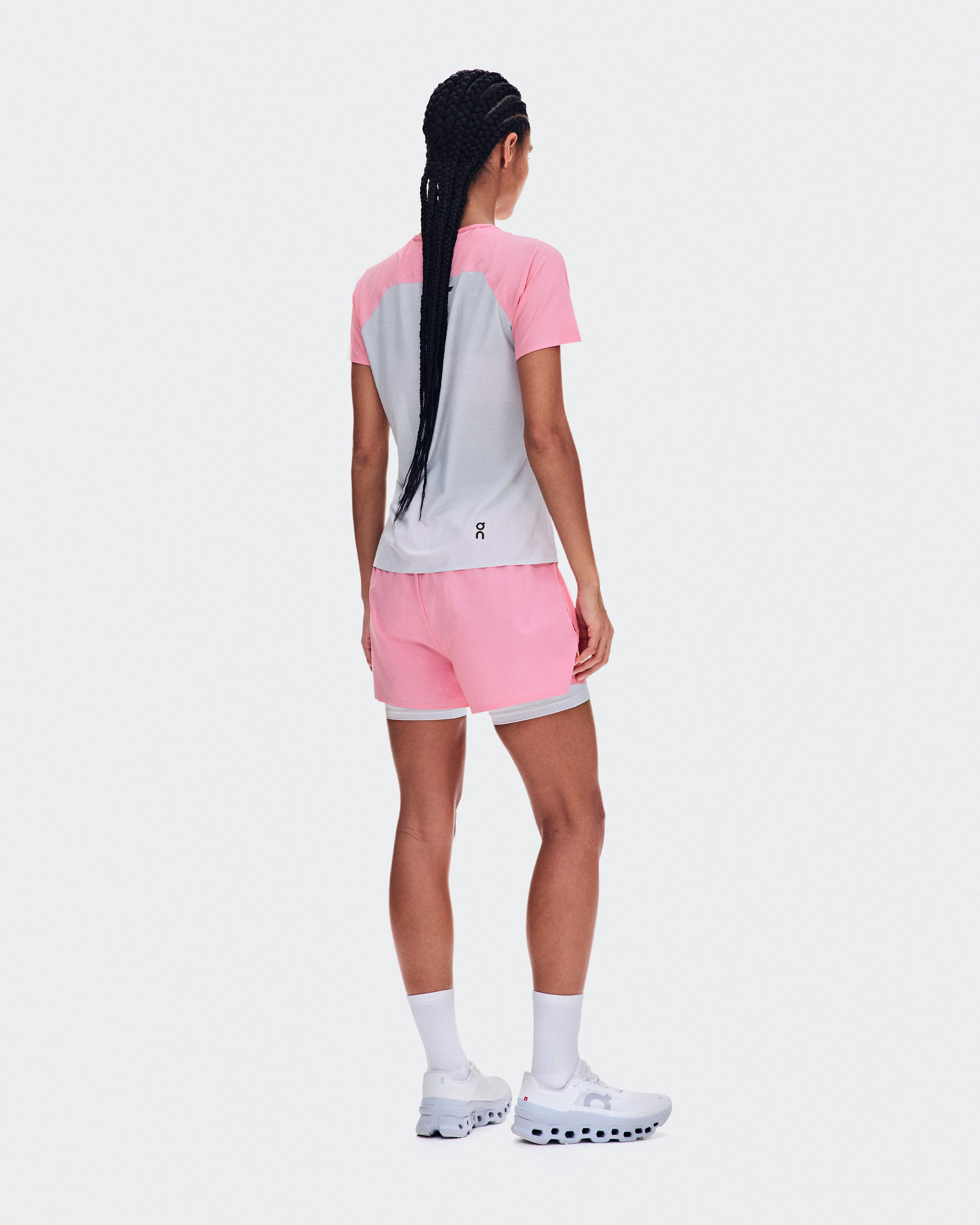 On Performance-T Magnolia & Glacier Femme Hauts et t-shirts