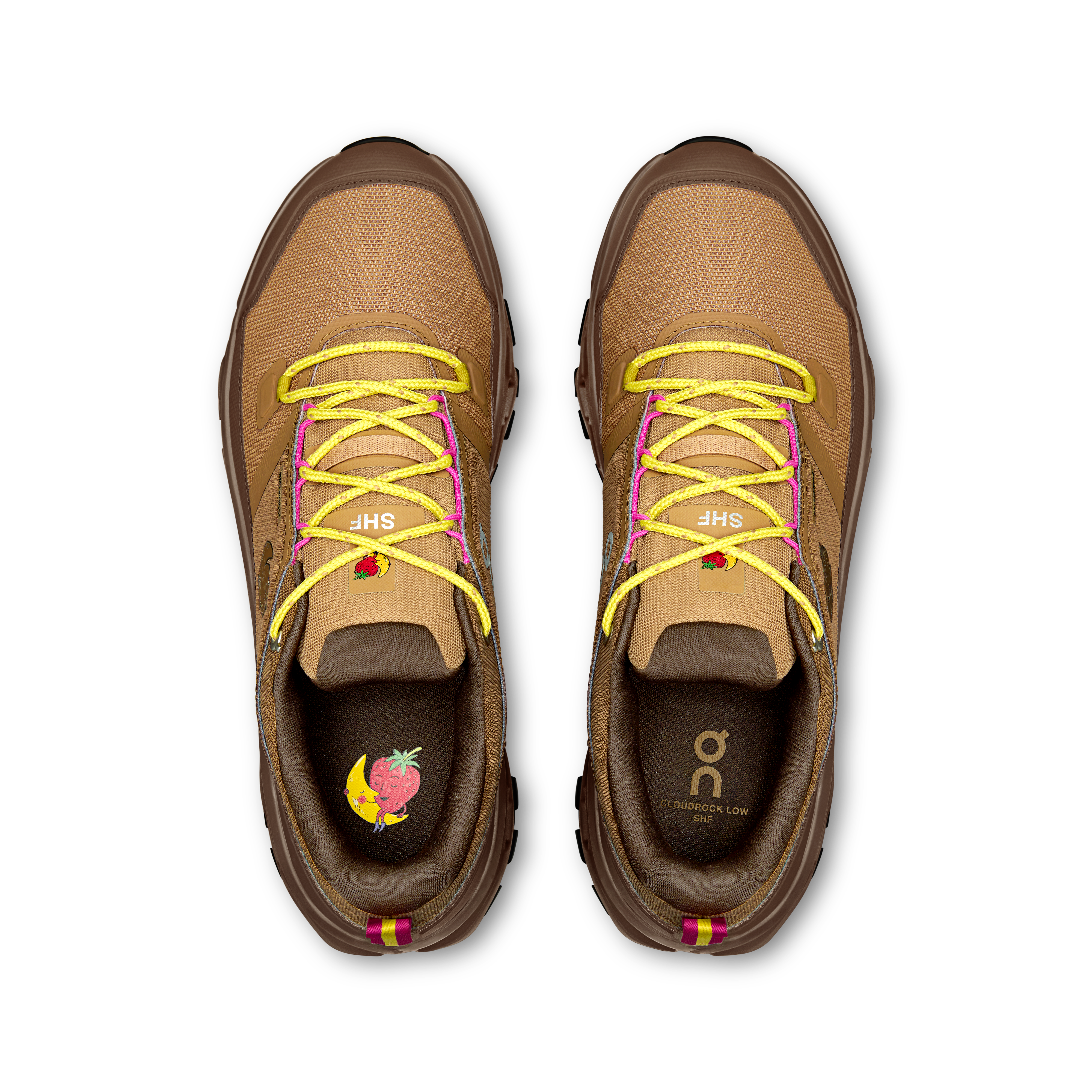 On Cloudrock Low Waterproof SHF Sphinx & Chestnut Femme Randonnée Chaussures
