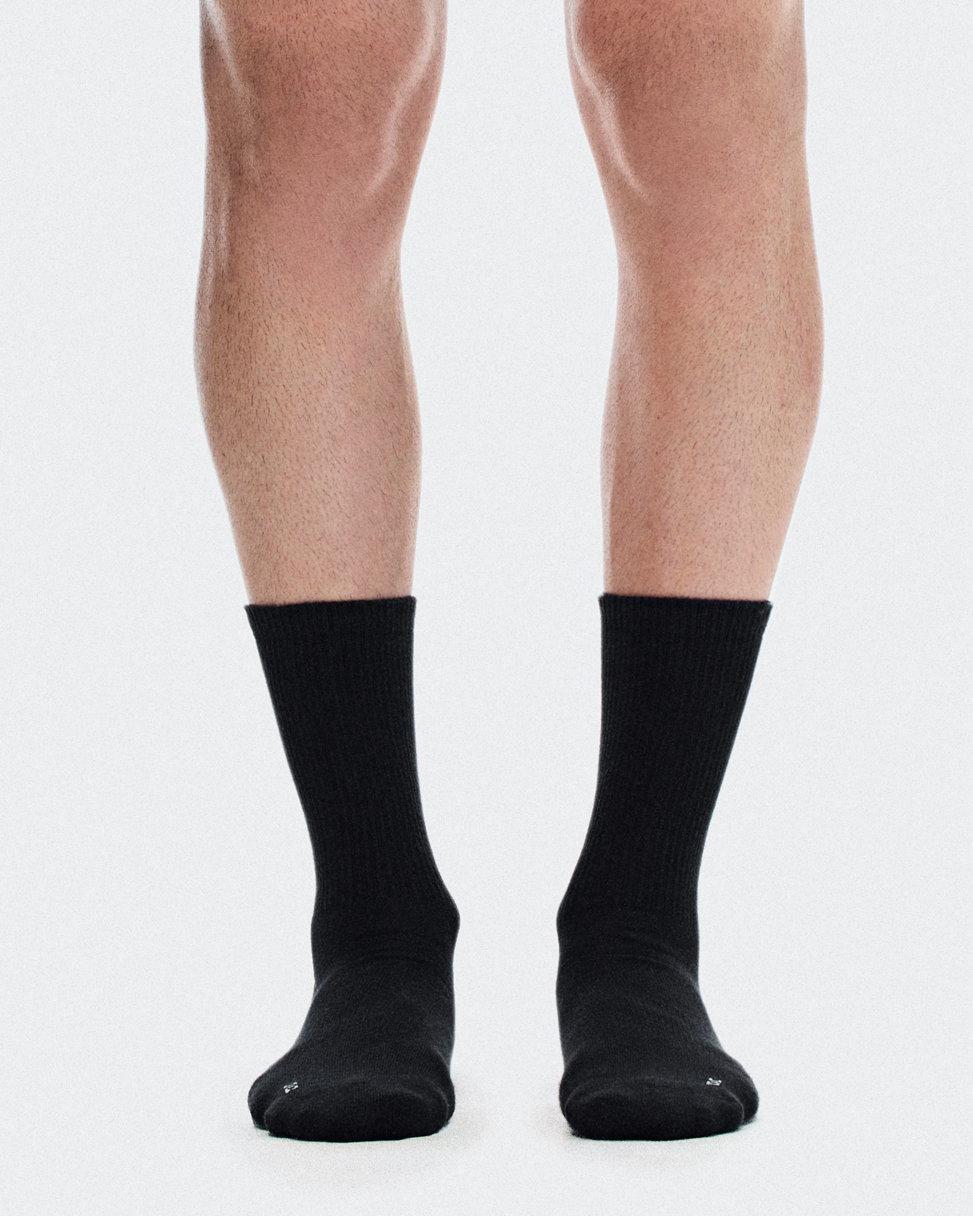 On Club Sock High 2P Black Unisexe Chaussettes