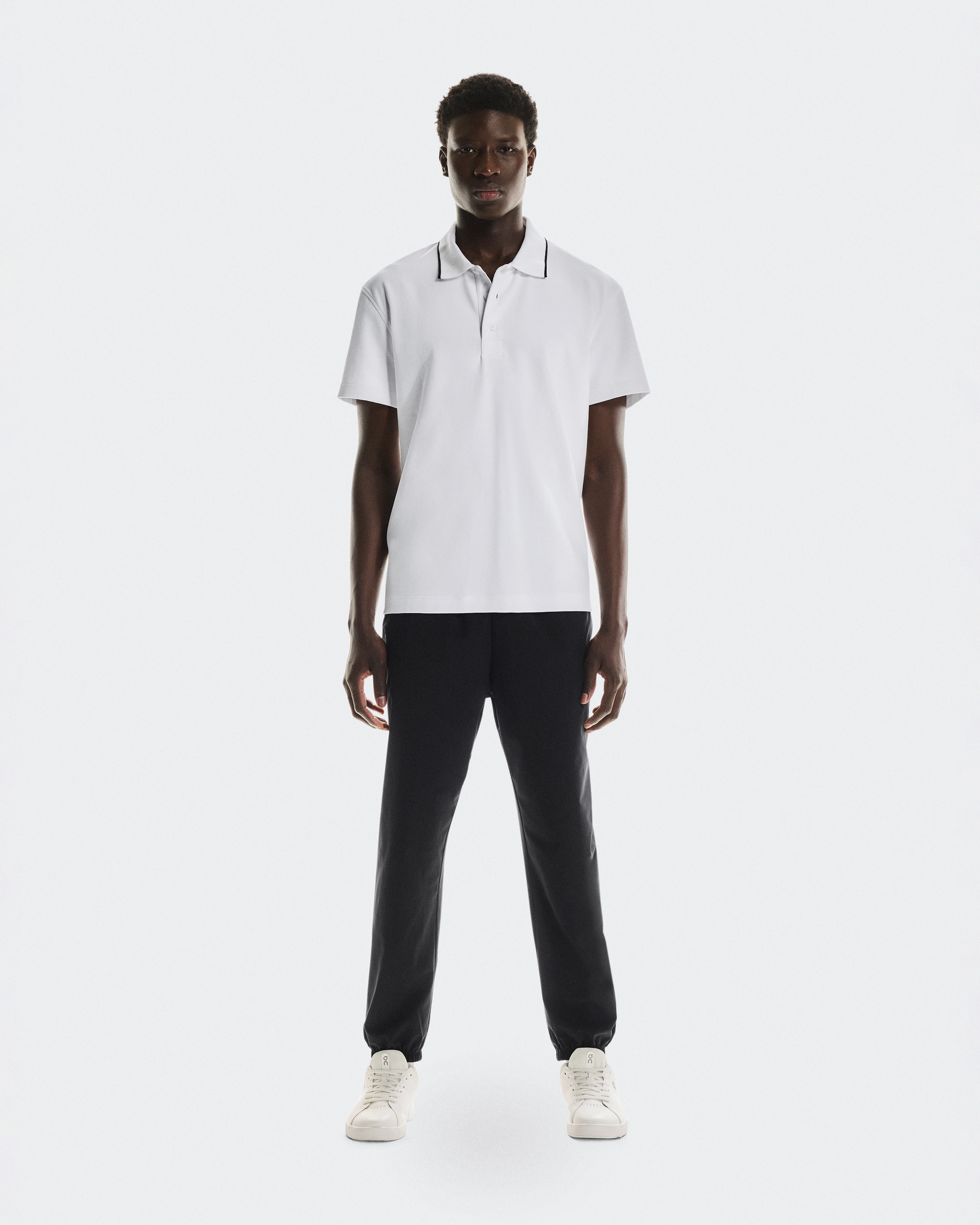 On Courtside Polo White Homme Hauts et t-shirts