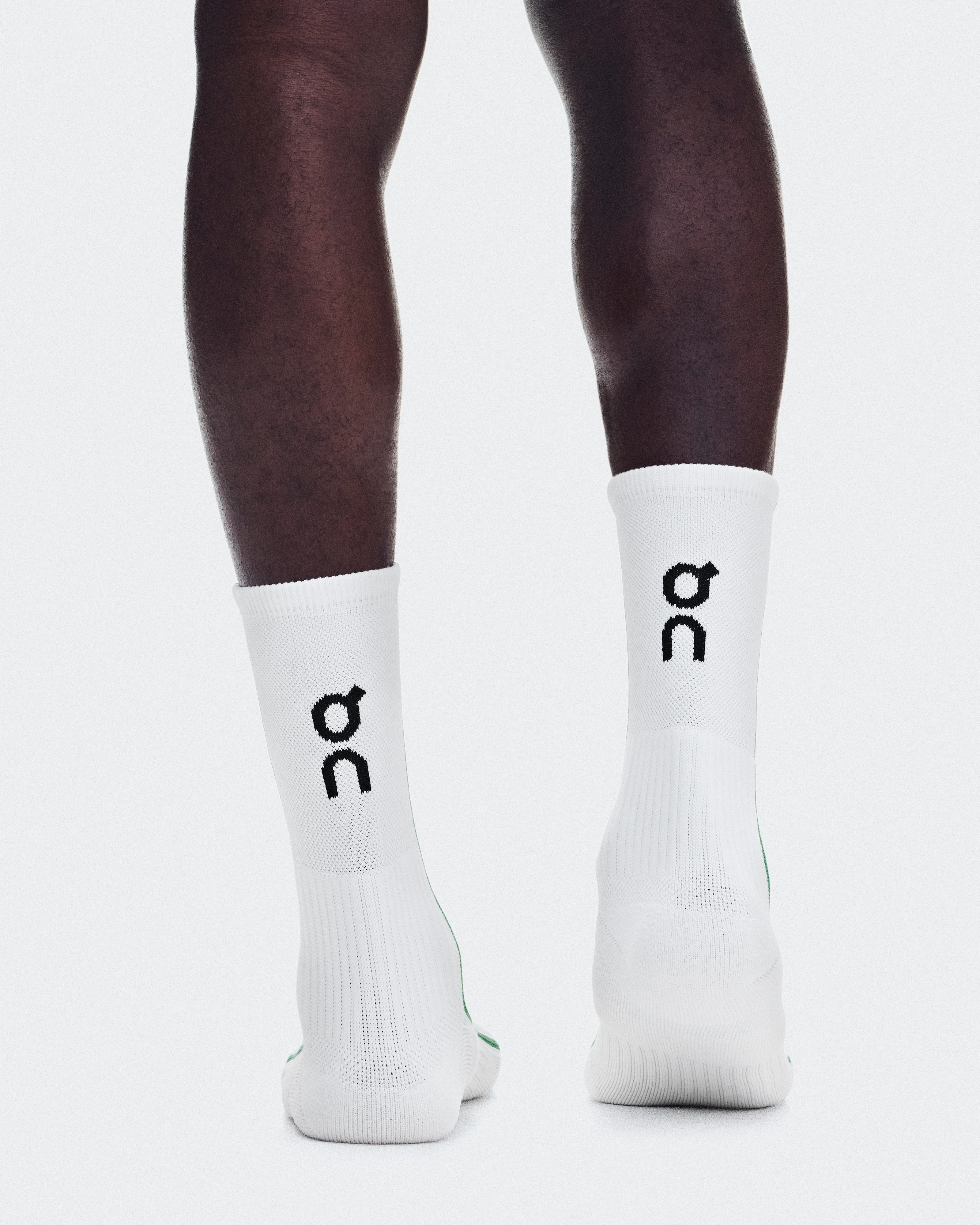 On Court Sock High White & Neem Unisexe Chaussettes