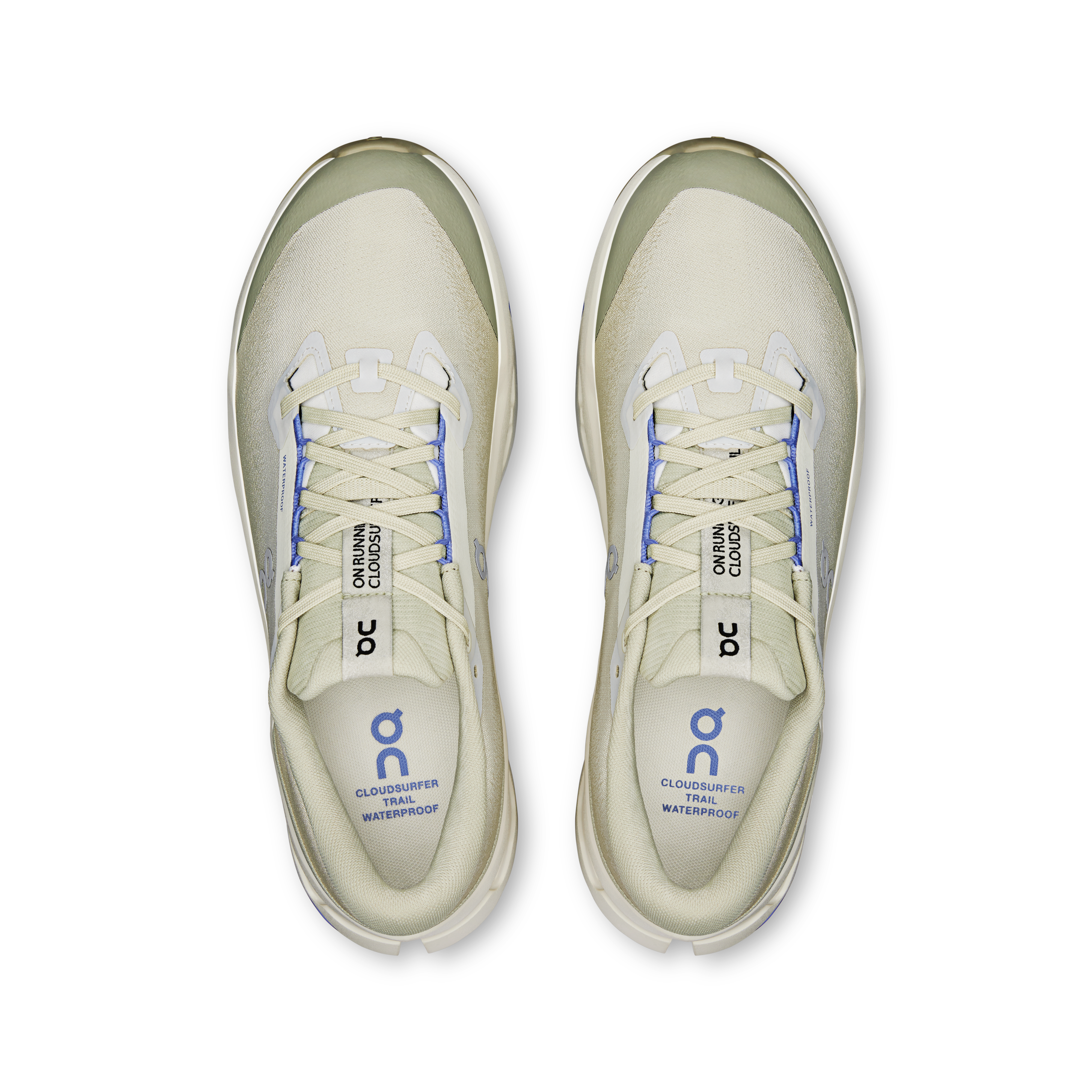 On Cloudsurfer Trail 2 Waterproof Ghost & Chalk Homme Running de trail Chaussures