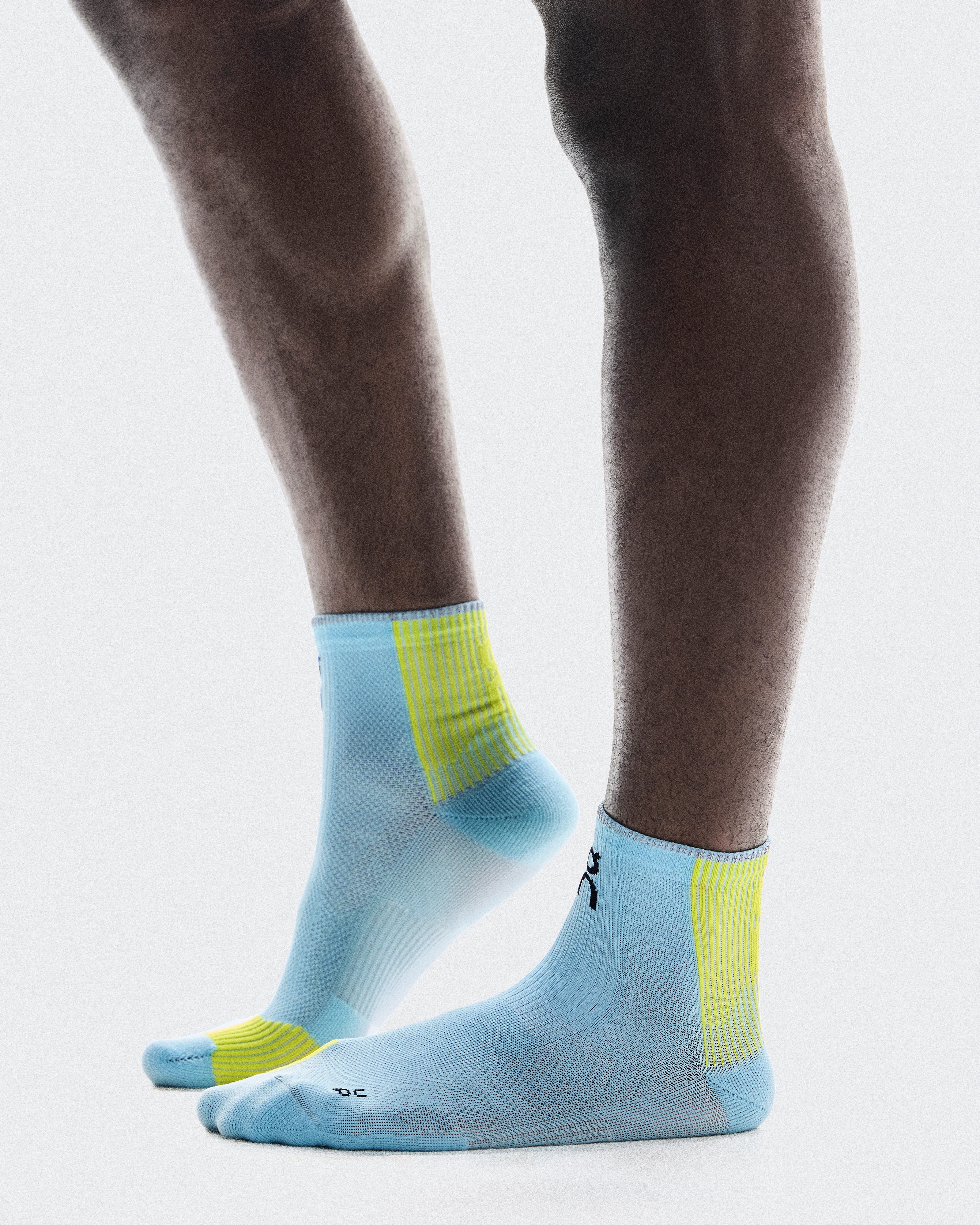 On Performance Run Sock Mid Wash & Lime Unisexe Chaussettes