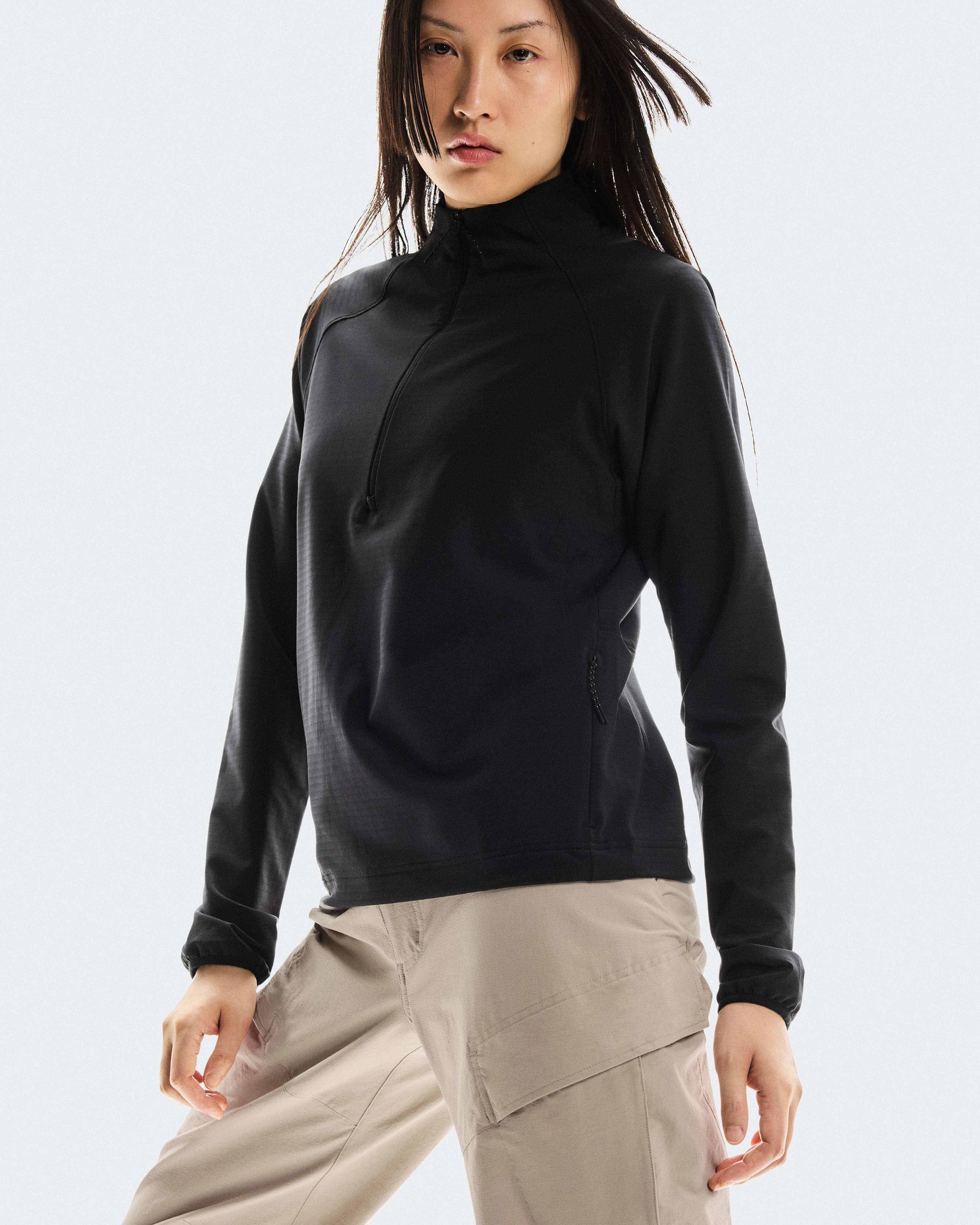 On Trek Quarterzip Black Femme Sweats à capuche et sweats