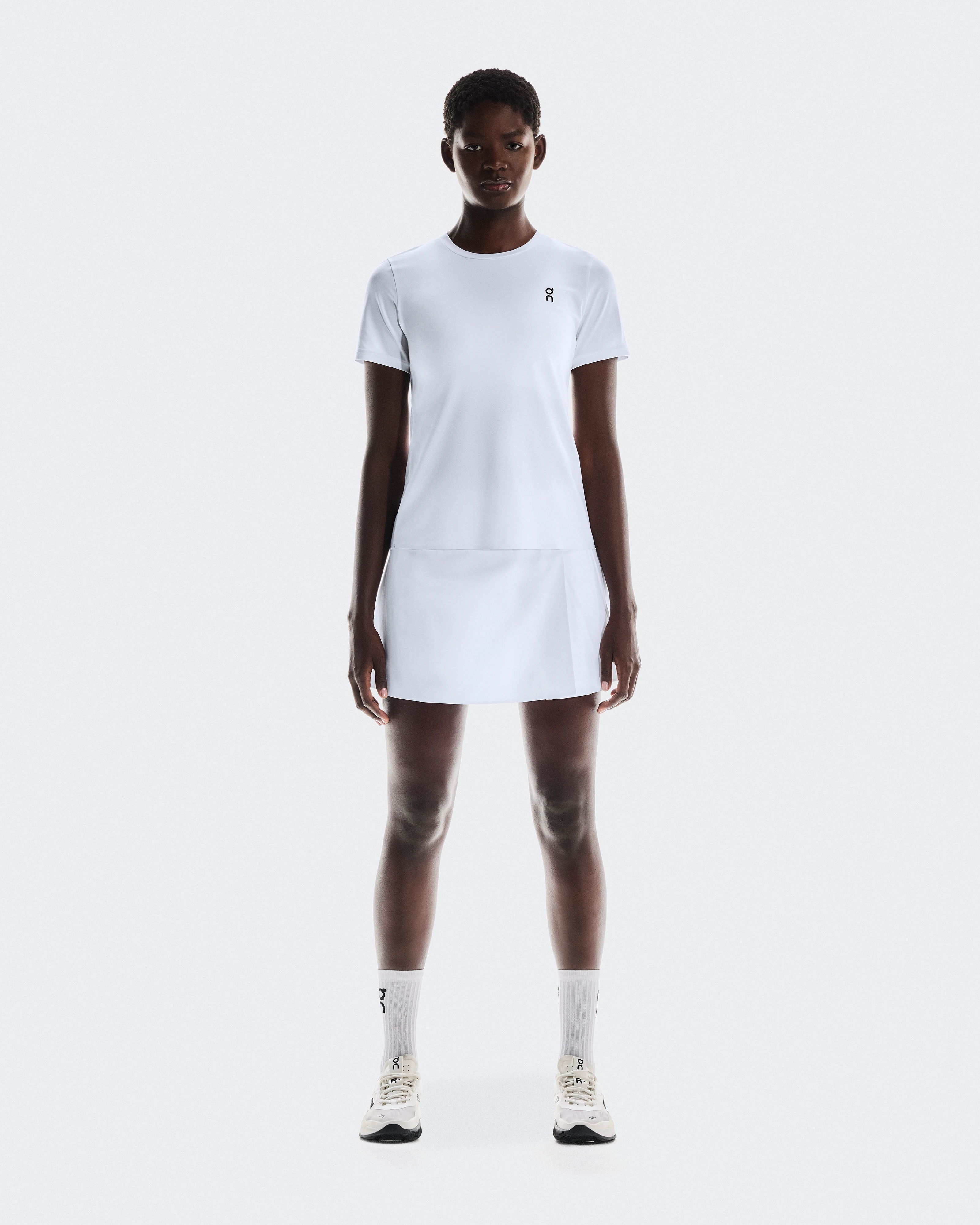 On Court Skirt Pleated White Femme Jupes