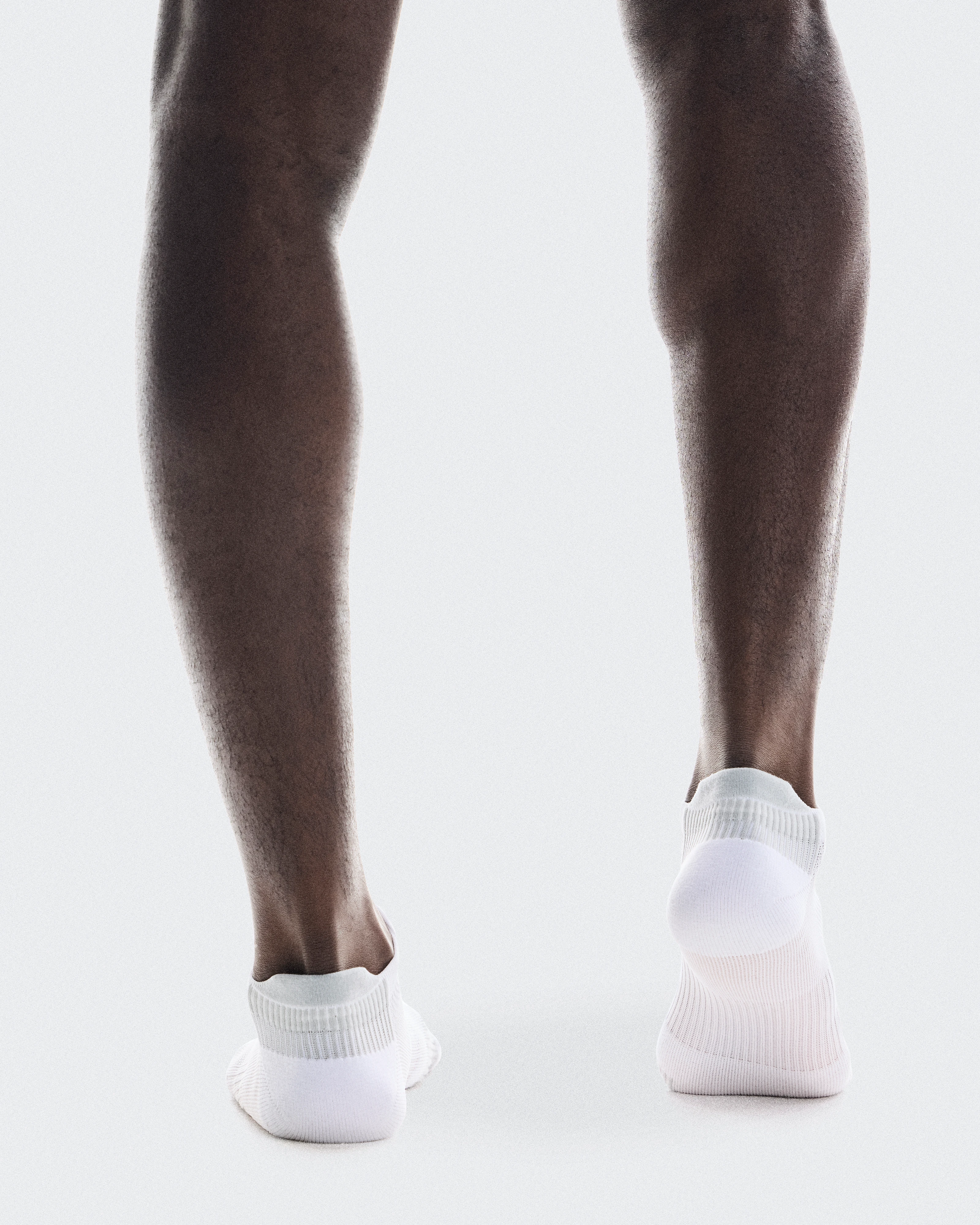 On Performance Run Sock Low White & Glacier Unisexe Chaussettes