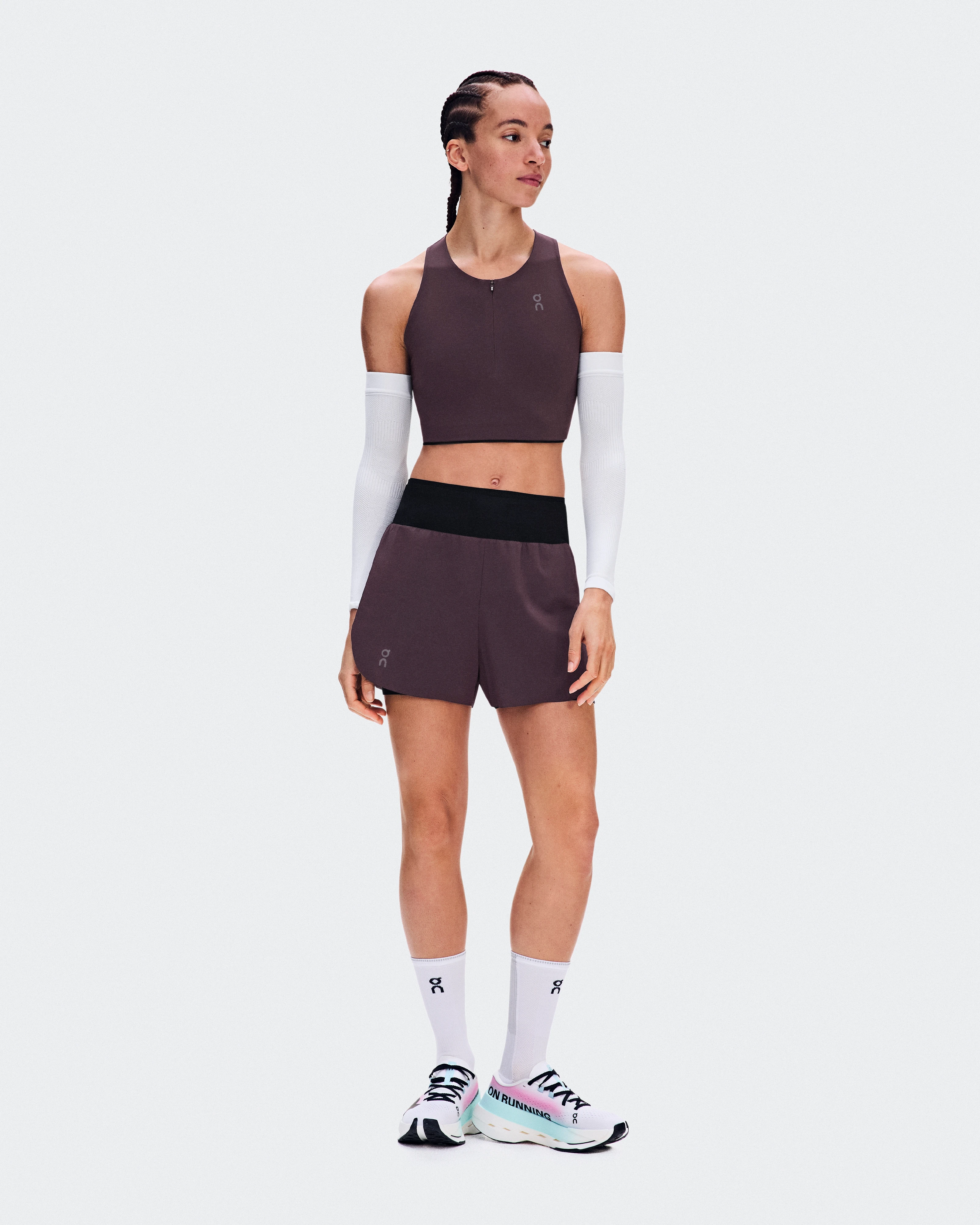 On Zero 2-in-1 Shorts Urchin & Black Femme Shorts