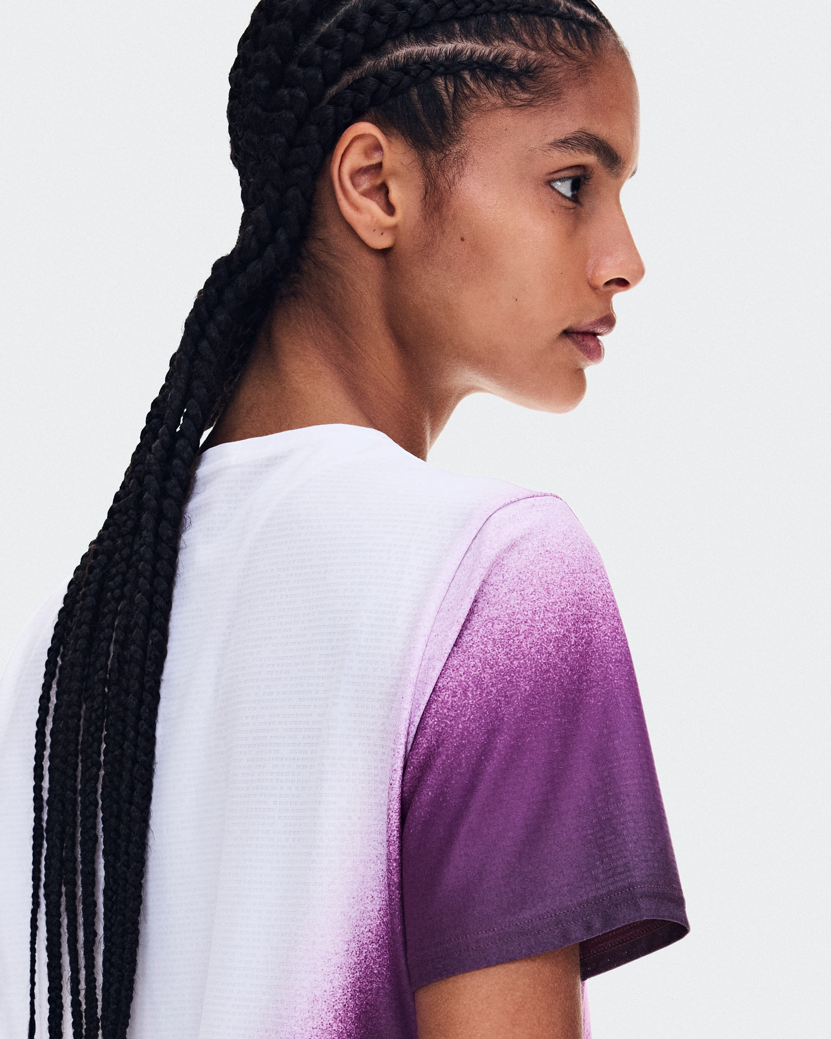 On Court-T Swing White & Cassis Femme Hauts et t-shirts