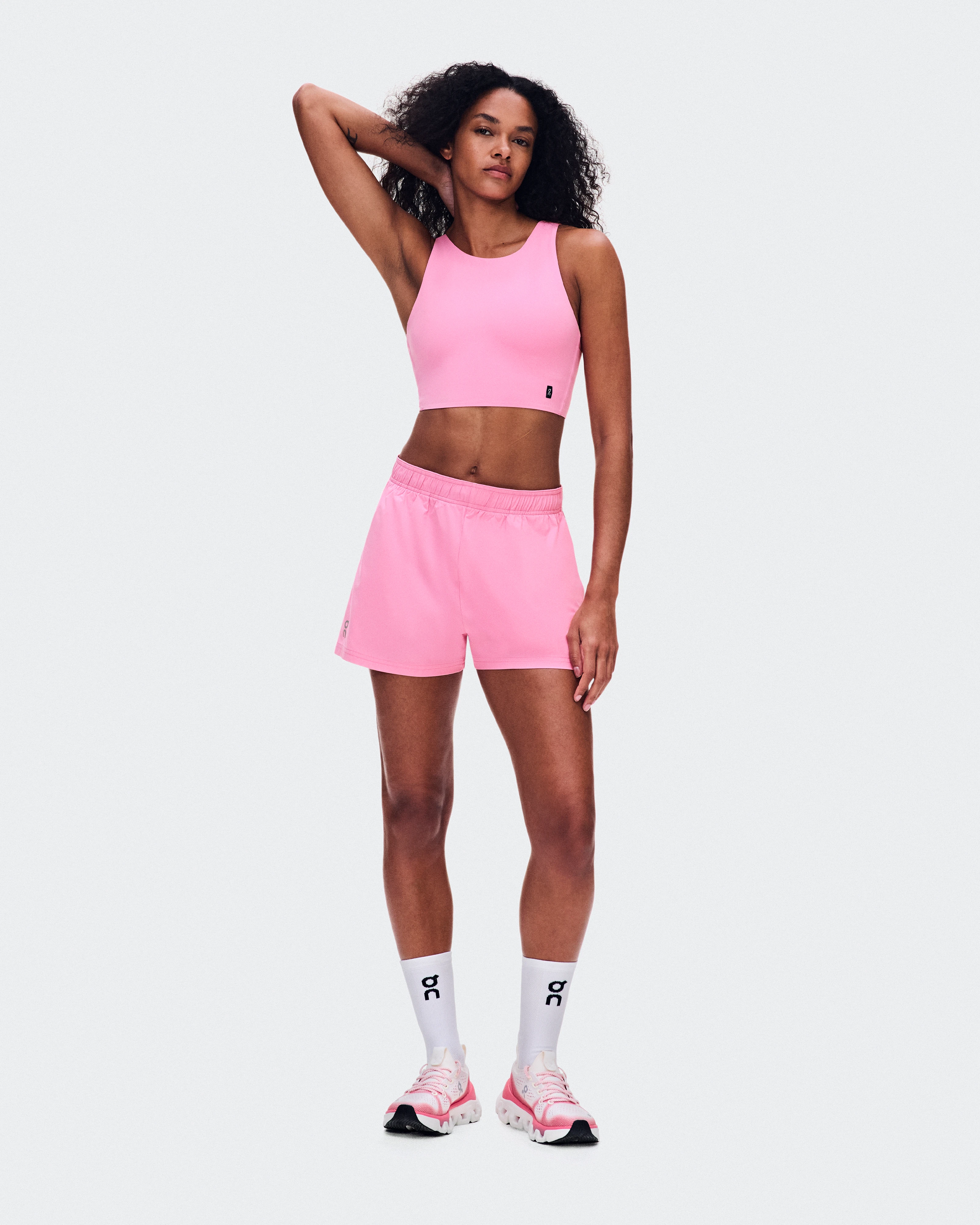 On Core 2-in-1 Crop Bubblegum Femme Hauts et t-shirts