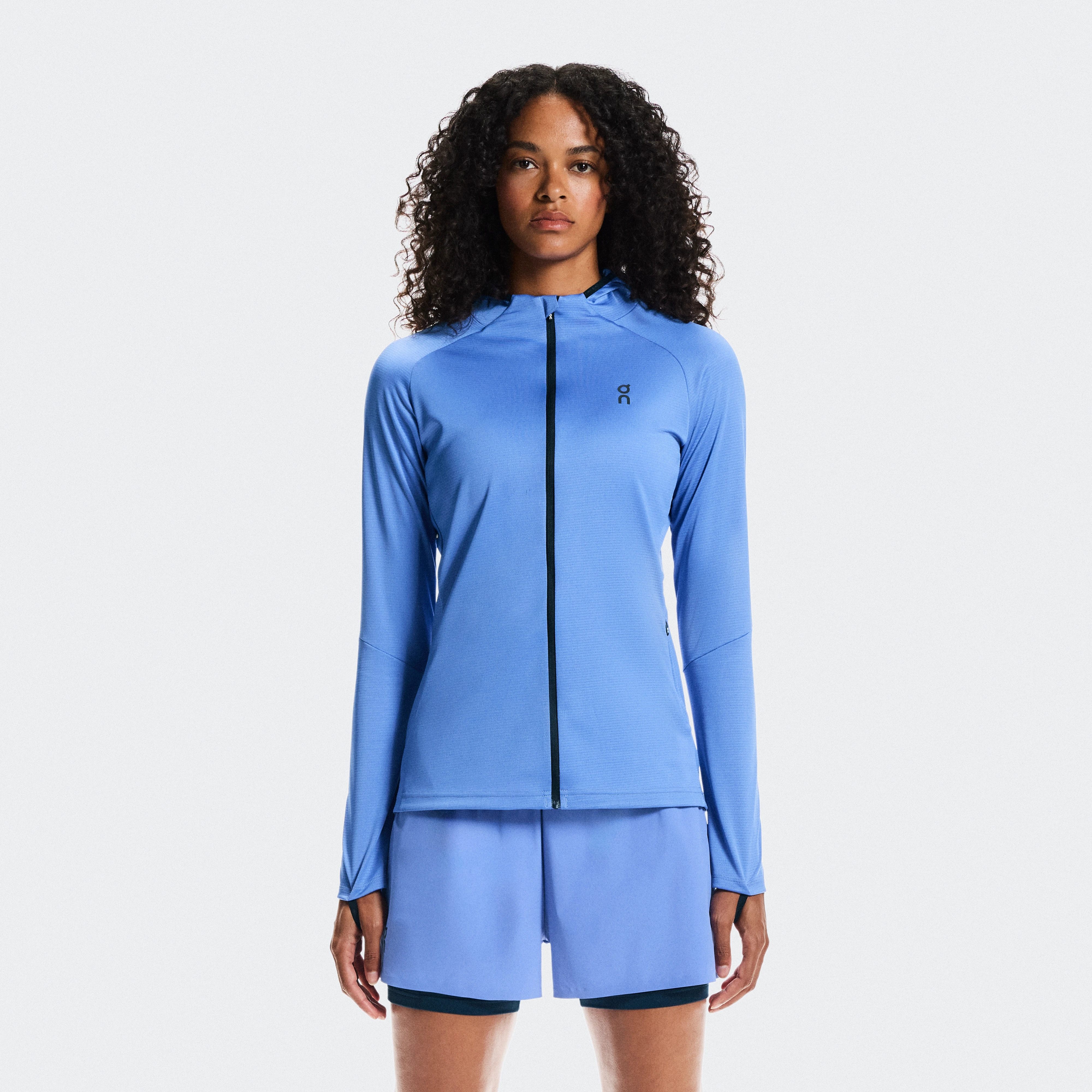 On Climate Zip Hoodie Sailor Femme – Running par temps froid, cagoule, thermique Sweats à capuche et sweats
