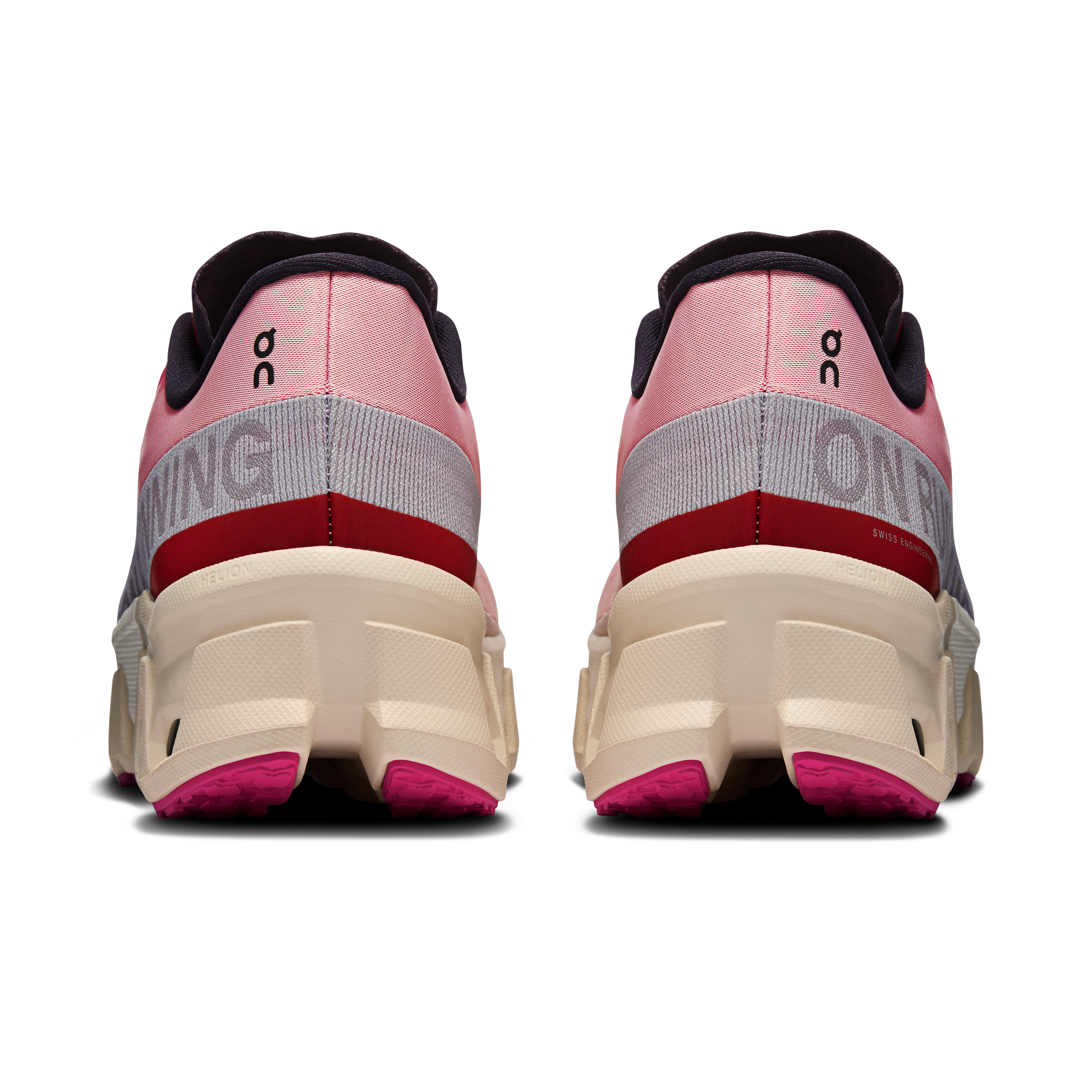 On Cloudmonster Hyper Red & Cream Femme Running sur route Chaussures