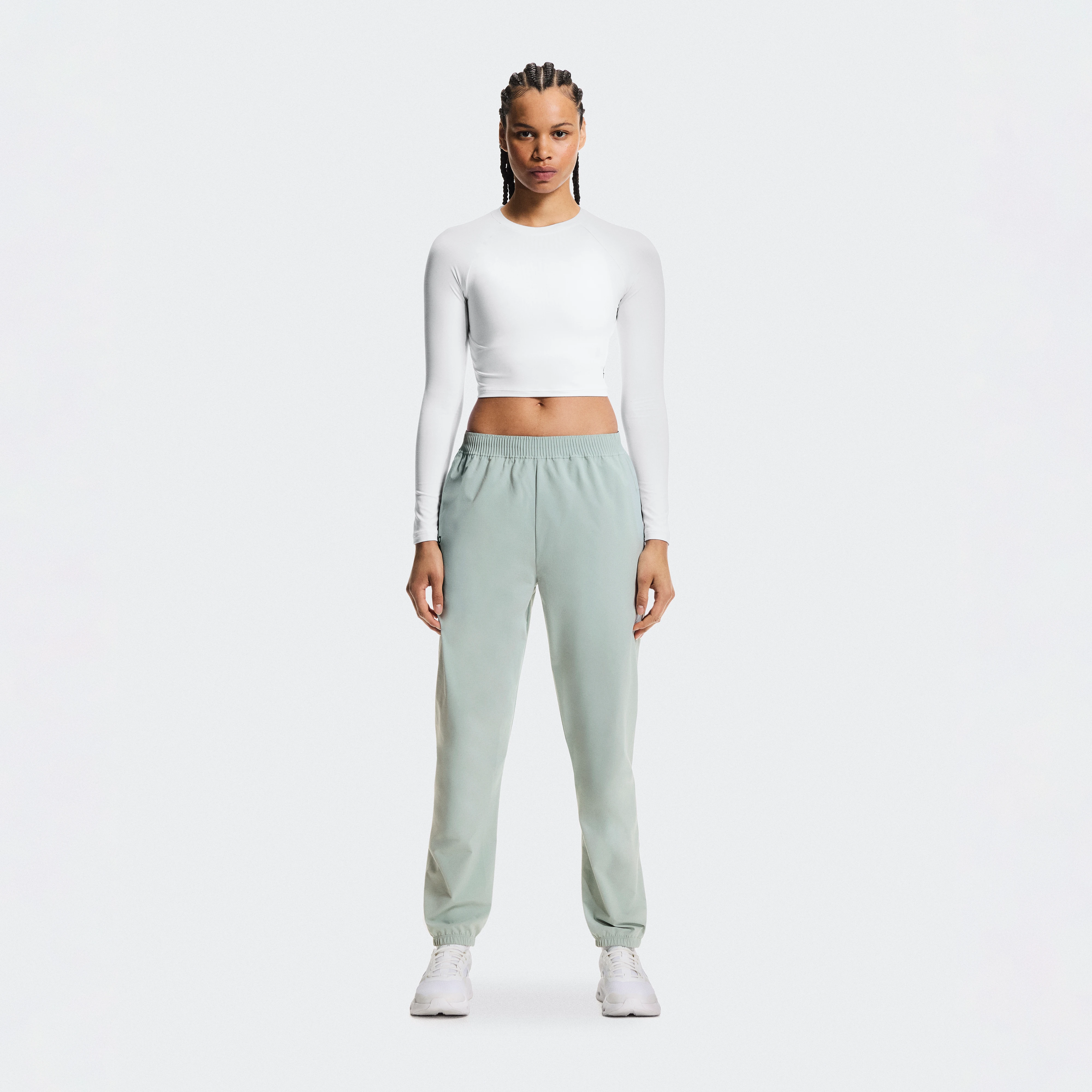 On Focus Pants Mineral Femme – Entraînement léger, quotidien, détente Pantalons