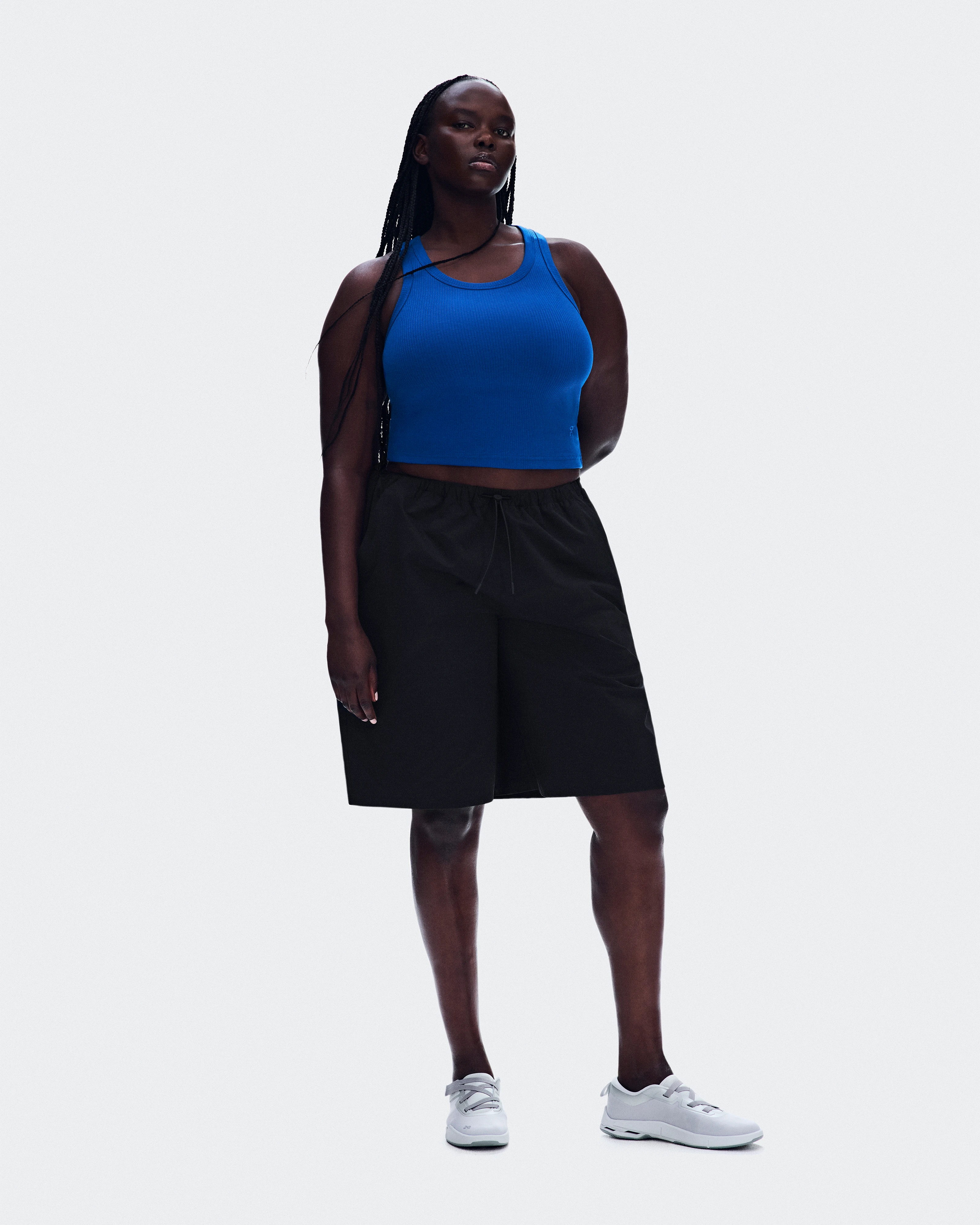 On All-Day Ribbed Tank Indigo Femme Hauts et t-shirts