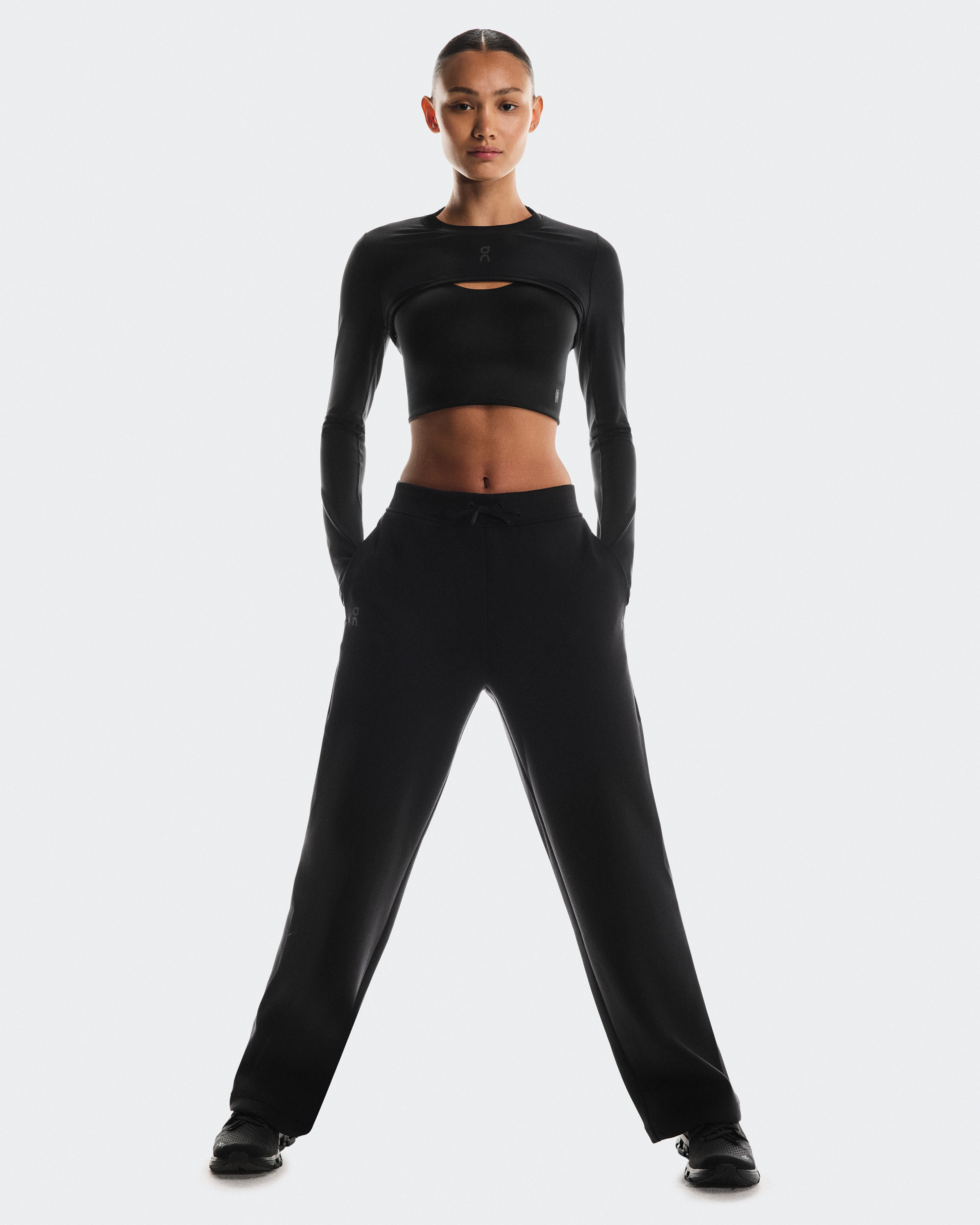 On Focus Tech Sweatpants Black Femme Pantalons