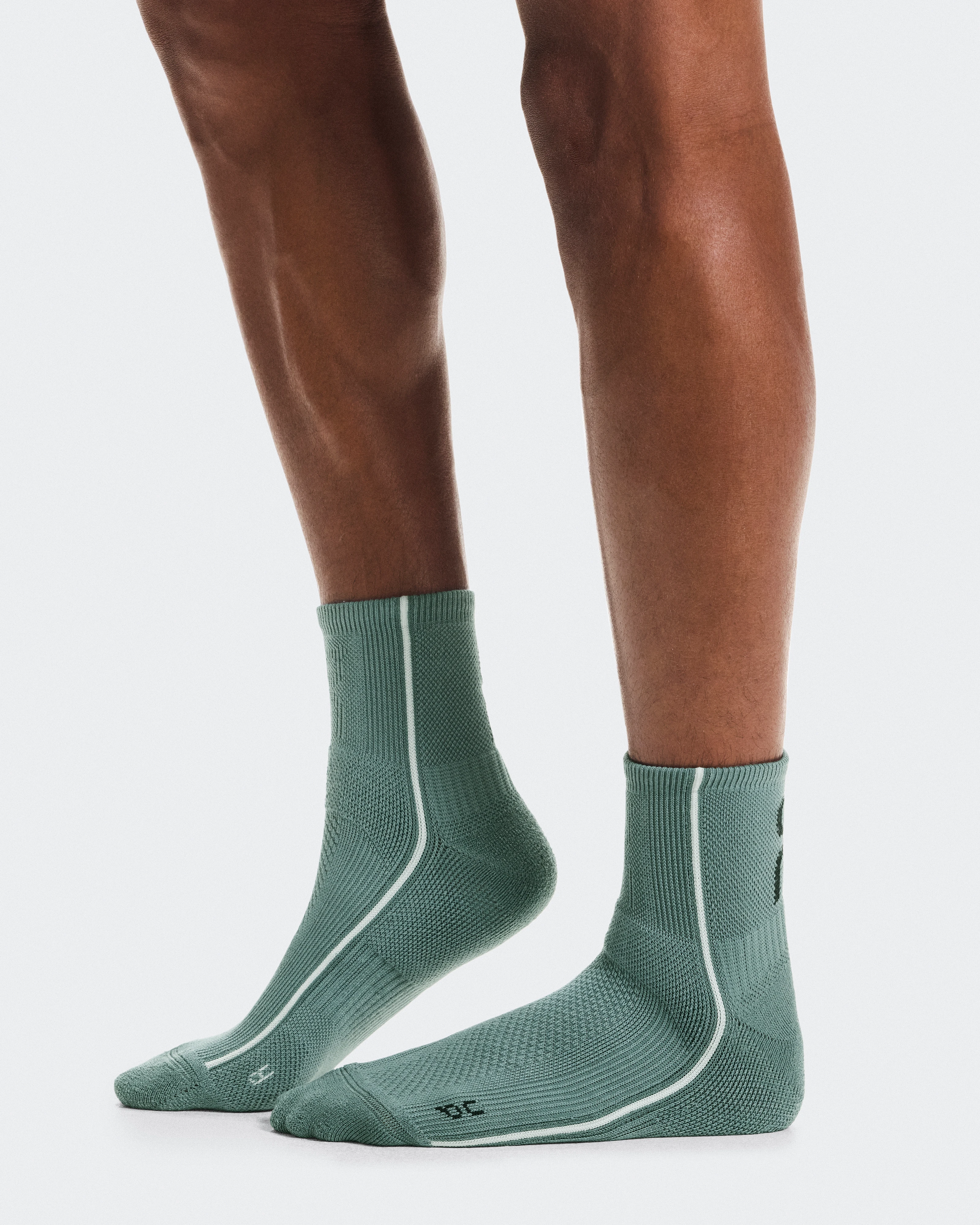 On Court Sock Mid Tide & Ivory Unisexe Chaussettes
