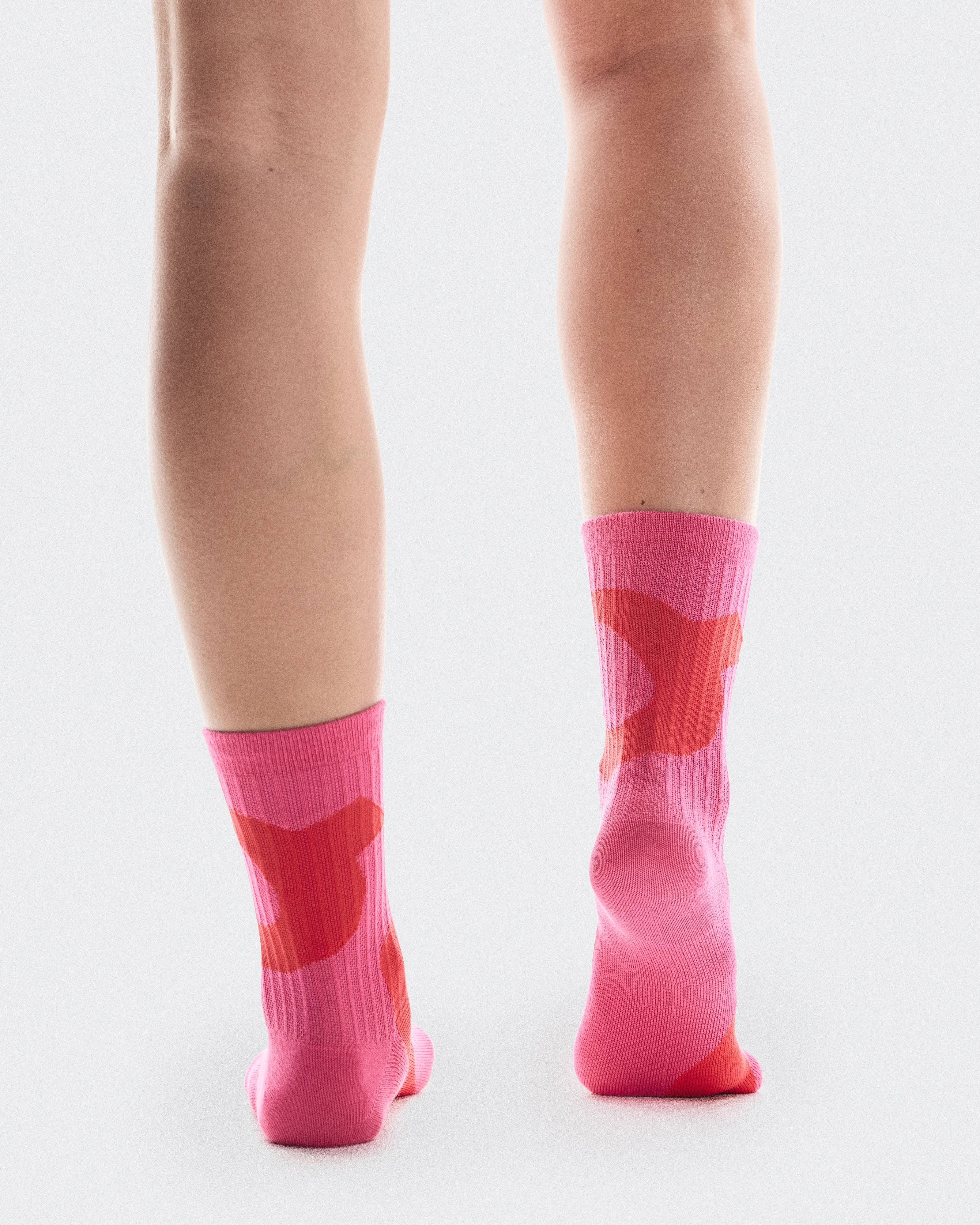On Liquid Logo Sock High 2P Limelight & Pink Unisexe Chaussettes