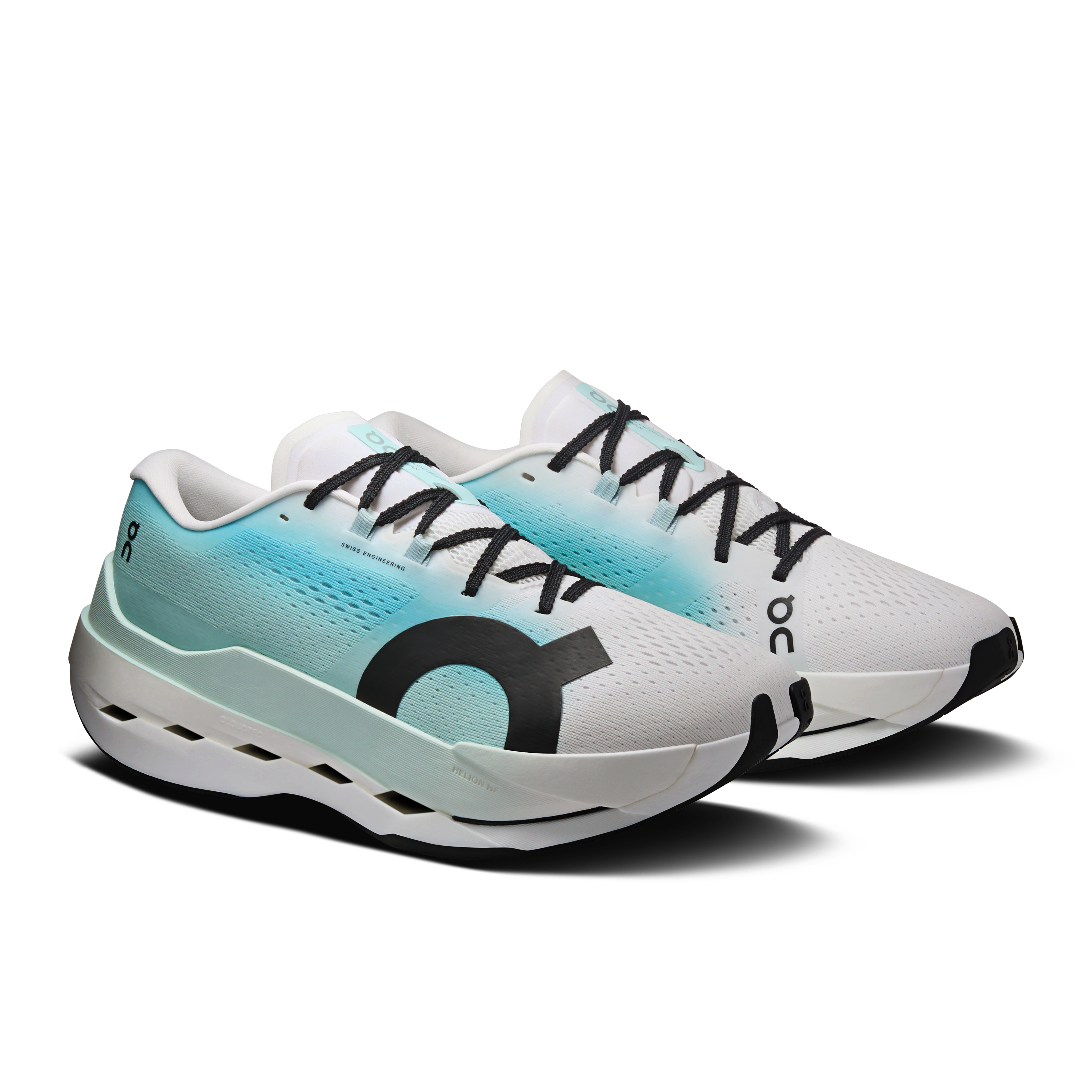 On Cloudboom Max White & Flurry Homme Running sur route Chaussures