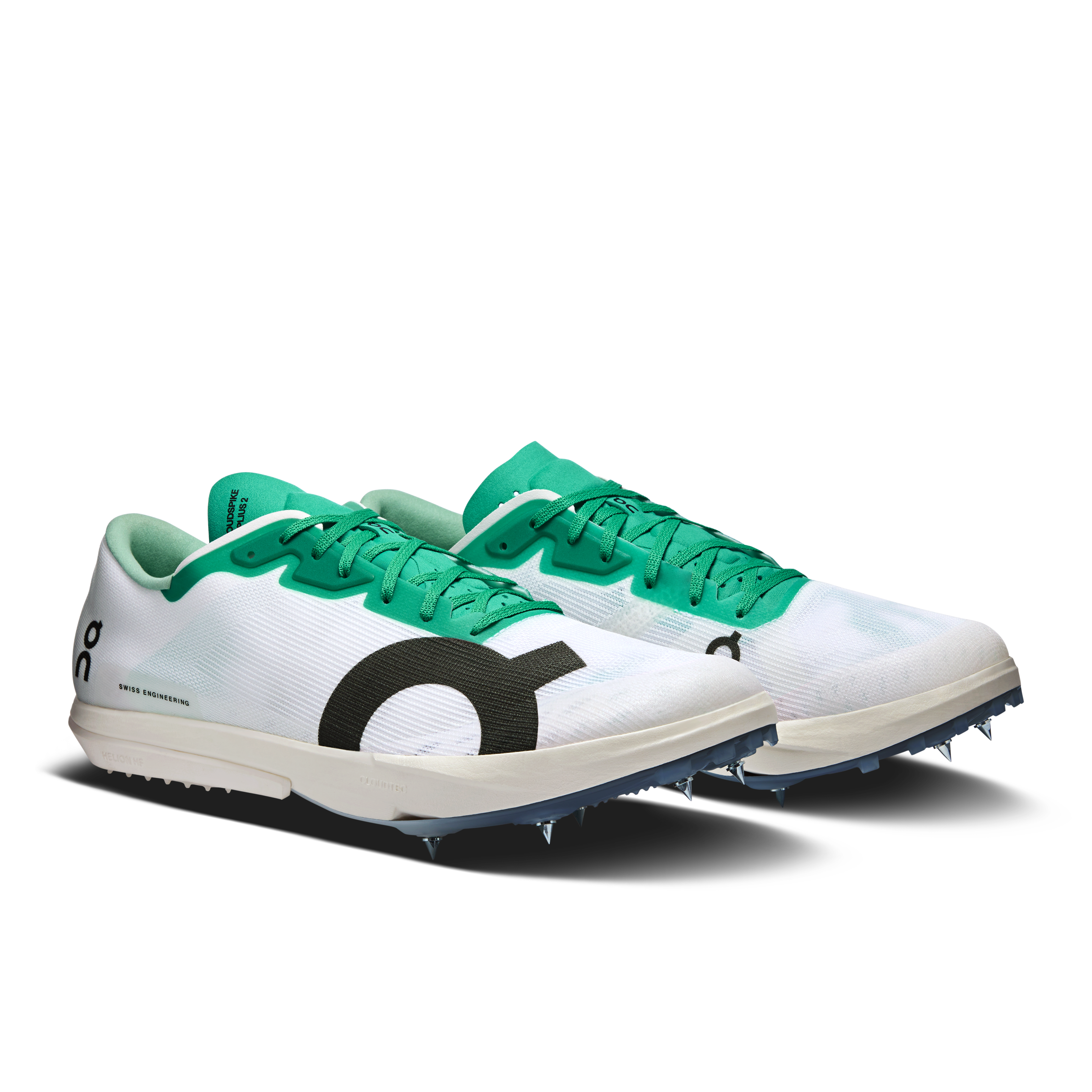 On Cloudspike Amplius 2 Mint & White Homme Athlétisme Chaussures