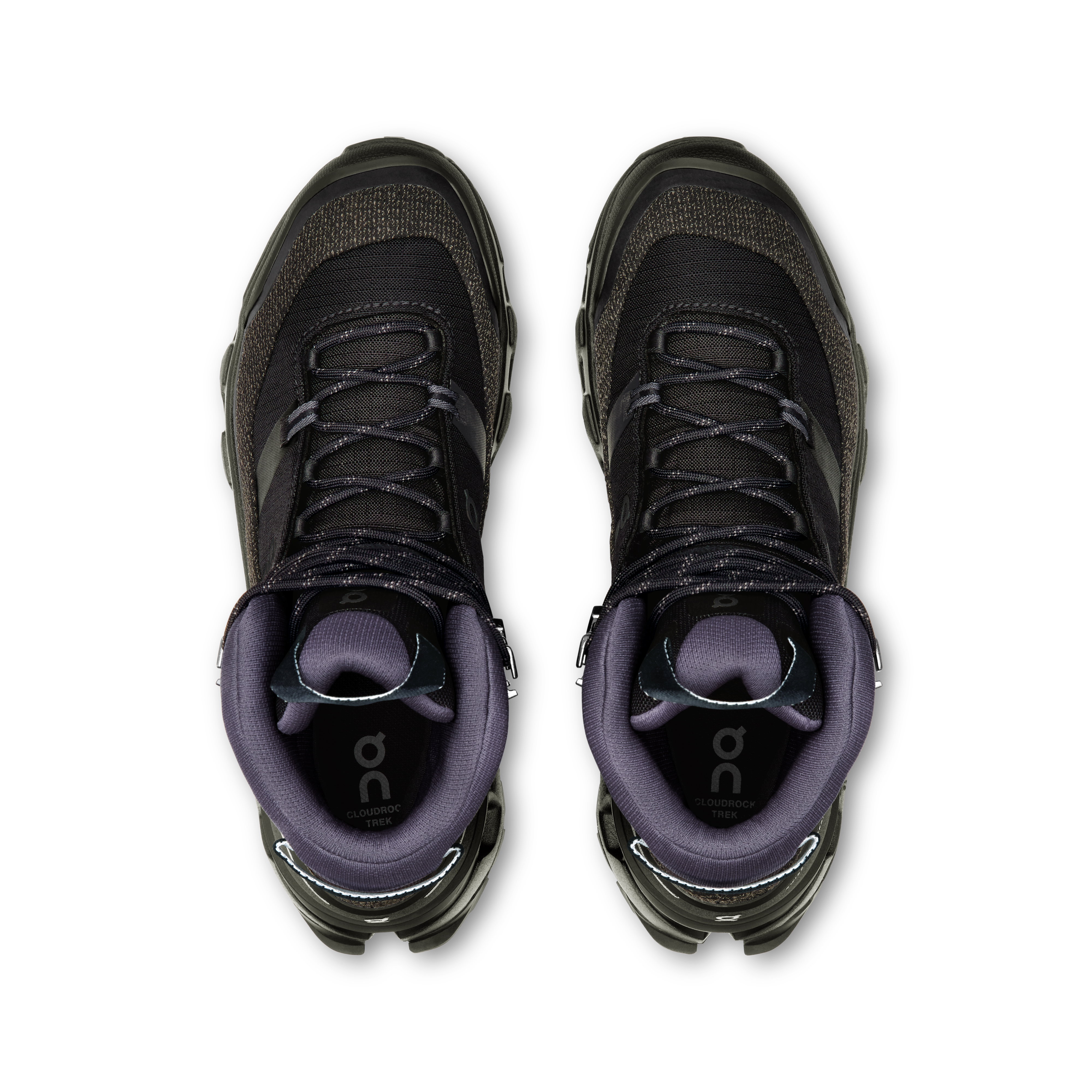 On Cloudrock Trek Waterproof Black & Black Femme Randonnée Chaussures