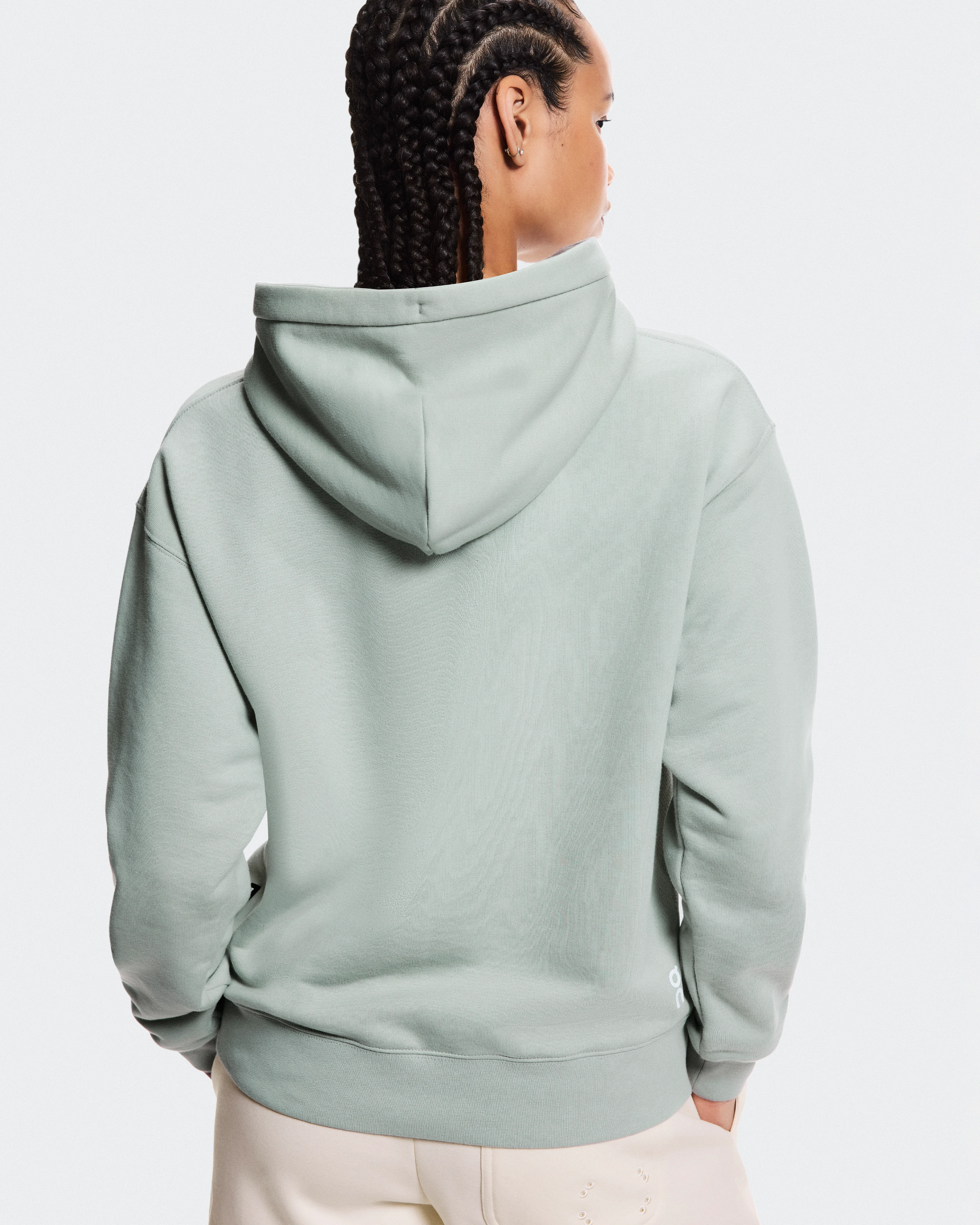 On Club Hoodie Mineral Femme Sweats à capuche et sweats