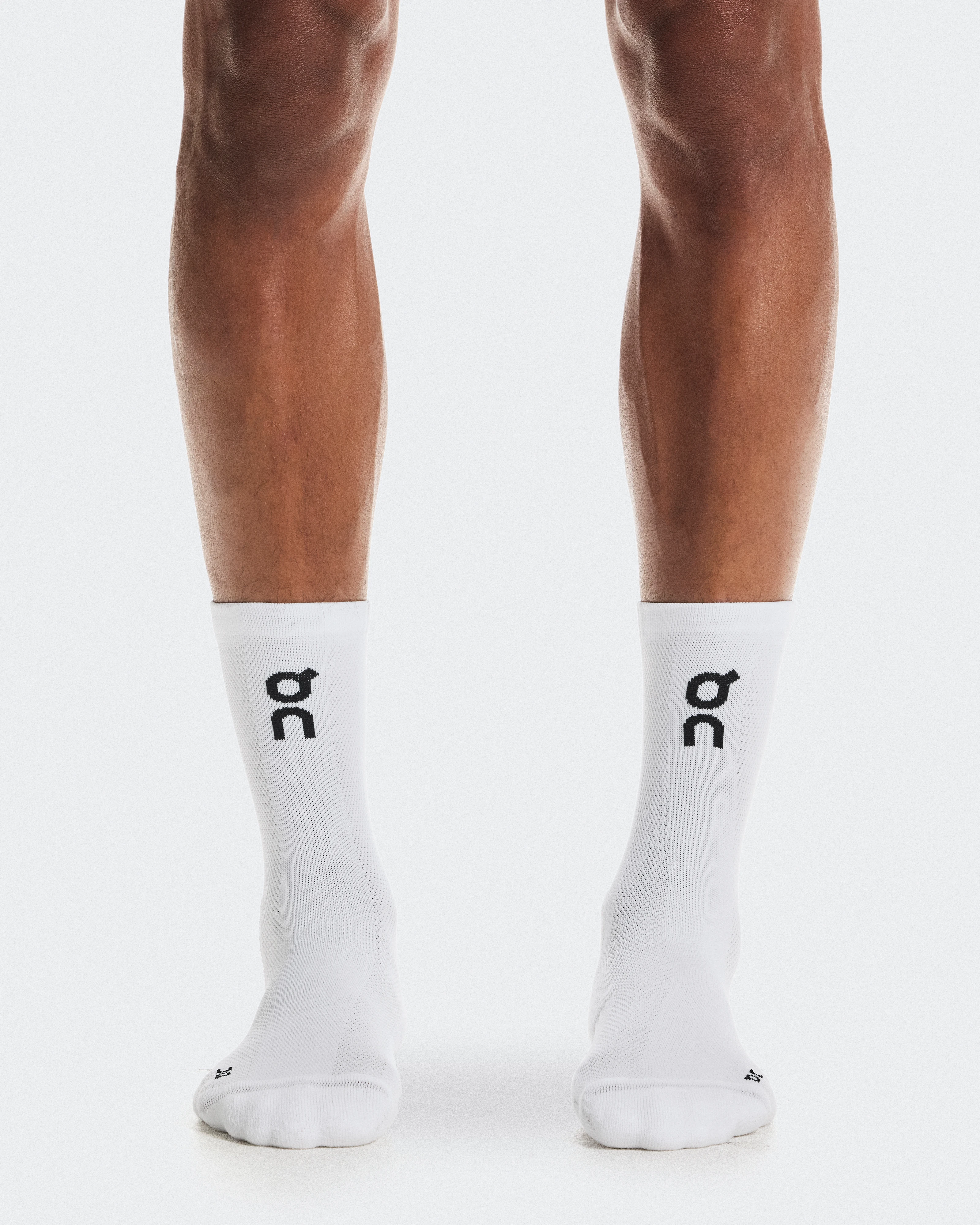 On Core Run Sock High 2P White Unisexe Chaussettes